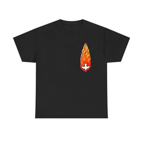 Cotton T-Shirt -- Christian Theme -- Holy Spirit Dove Flame