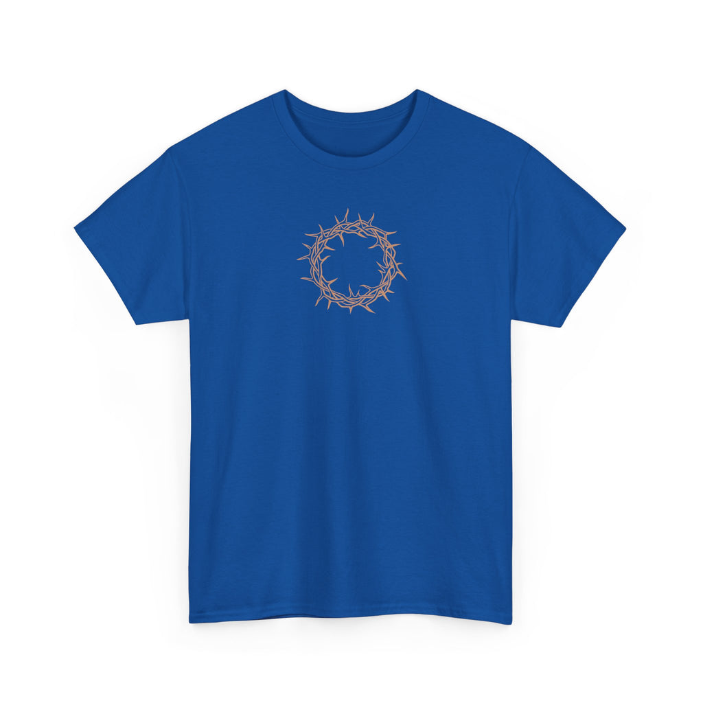 Heavy Cotton T-Shirt -- Christian Theme -- Crown of Thorns (Light Red)