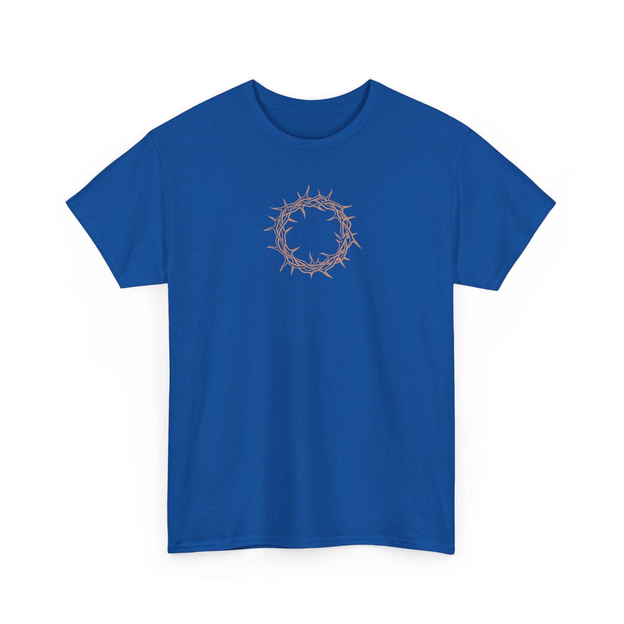 Heavy Cotton T-Shirt -- Christian Theme -- Crown of Thorns (Light Red)