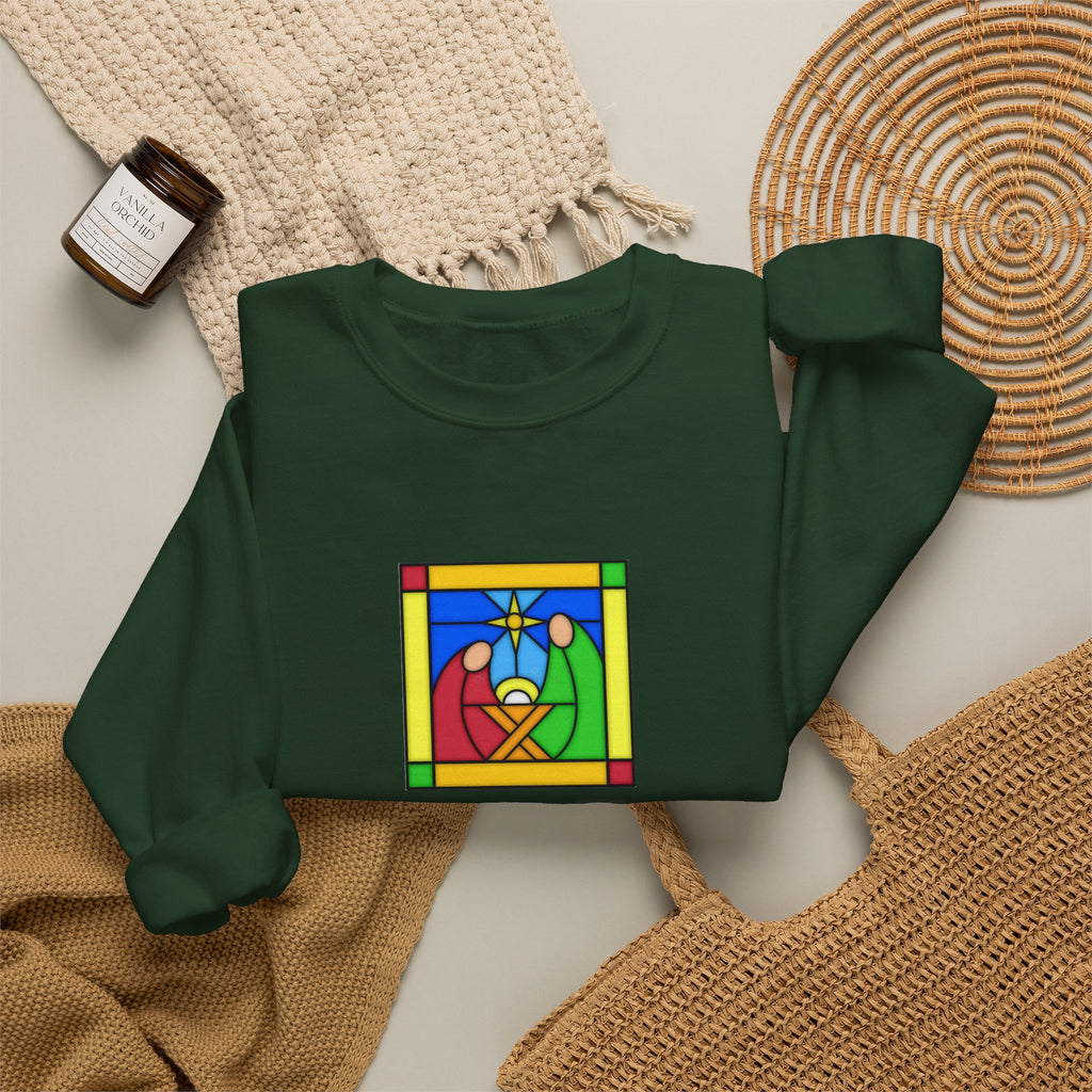 Crewneck Sweatshirt -- Christian Theme -- Jesus Nativity