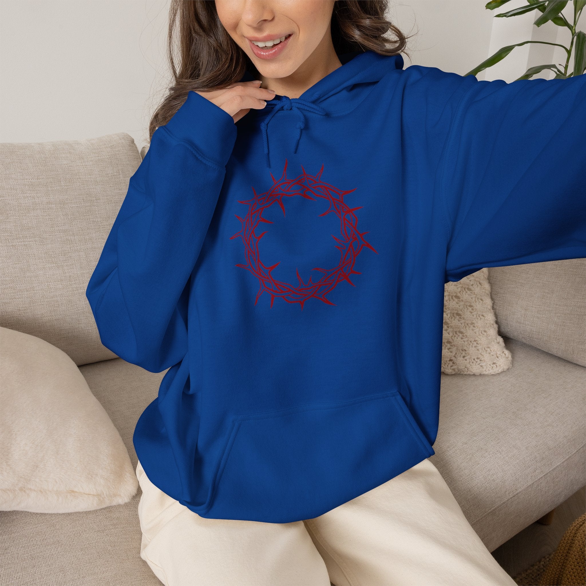 Hoodie -- Christian Theme -- Crown of Thorns (Red)