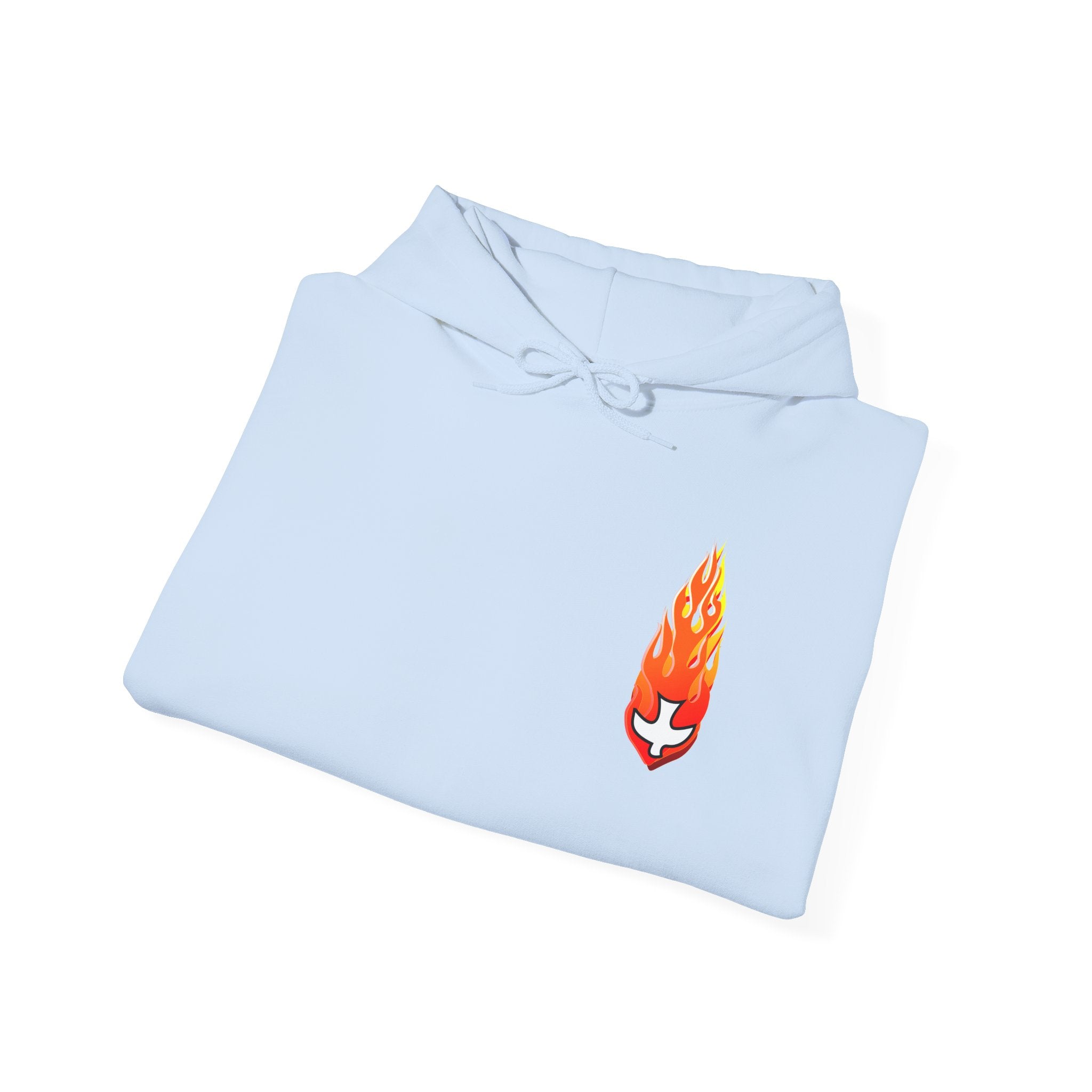 Hoodie, Hooded Sweatshirt -- Christian Theme -- Holy Spirit Dove, Flame