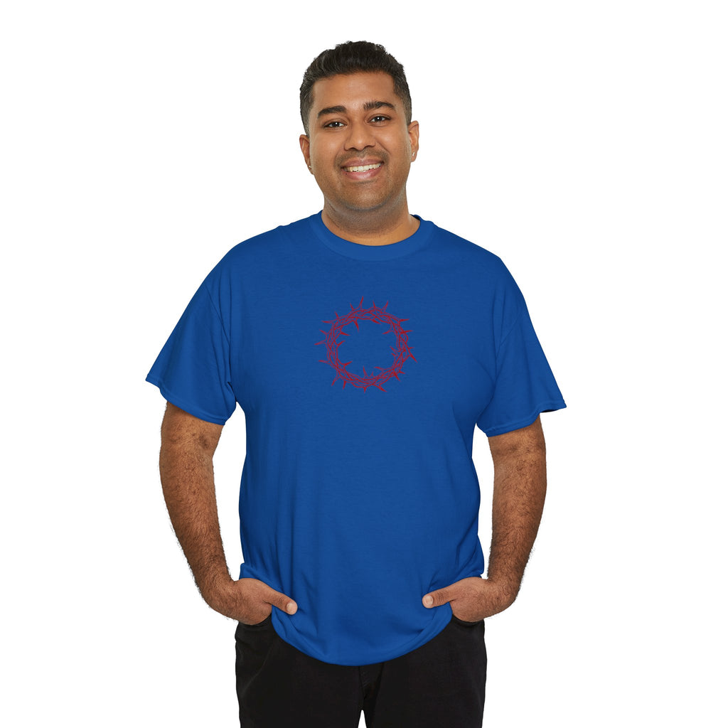 Heavy Cotton T-Shirt -- Christian Theme -- Crown of Thorns (Red)