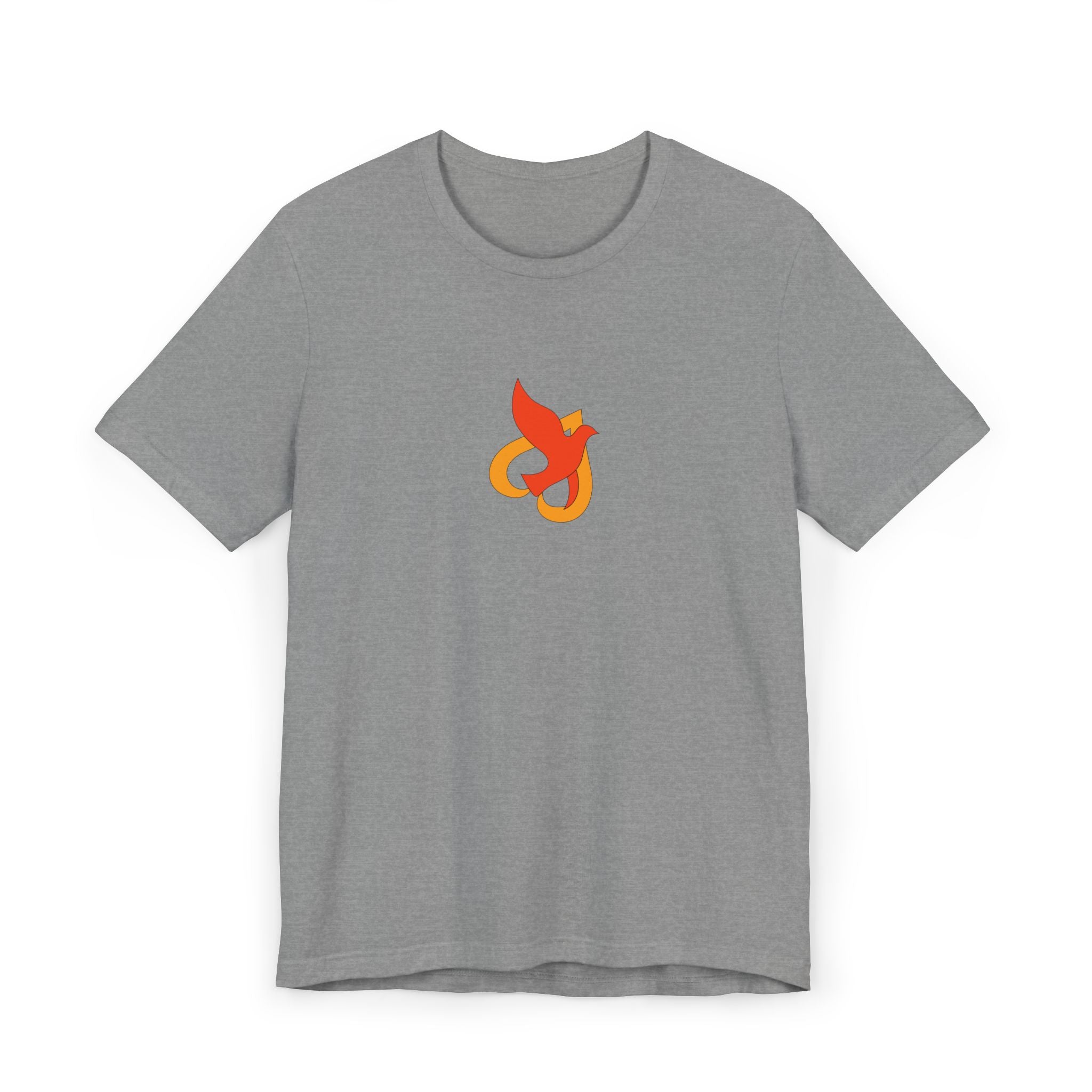 Jersey T-Shirt -- Christian Theme -- Holy Spirit Dove Heart Flame