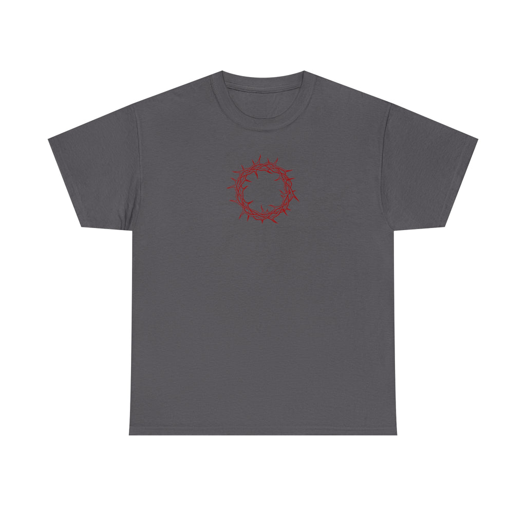 Heavy Cotton T-Shirt -- Christian Theme -- Crown of Thorns (Red)