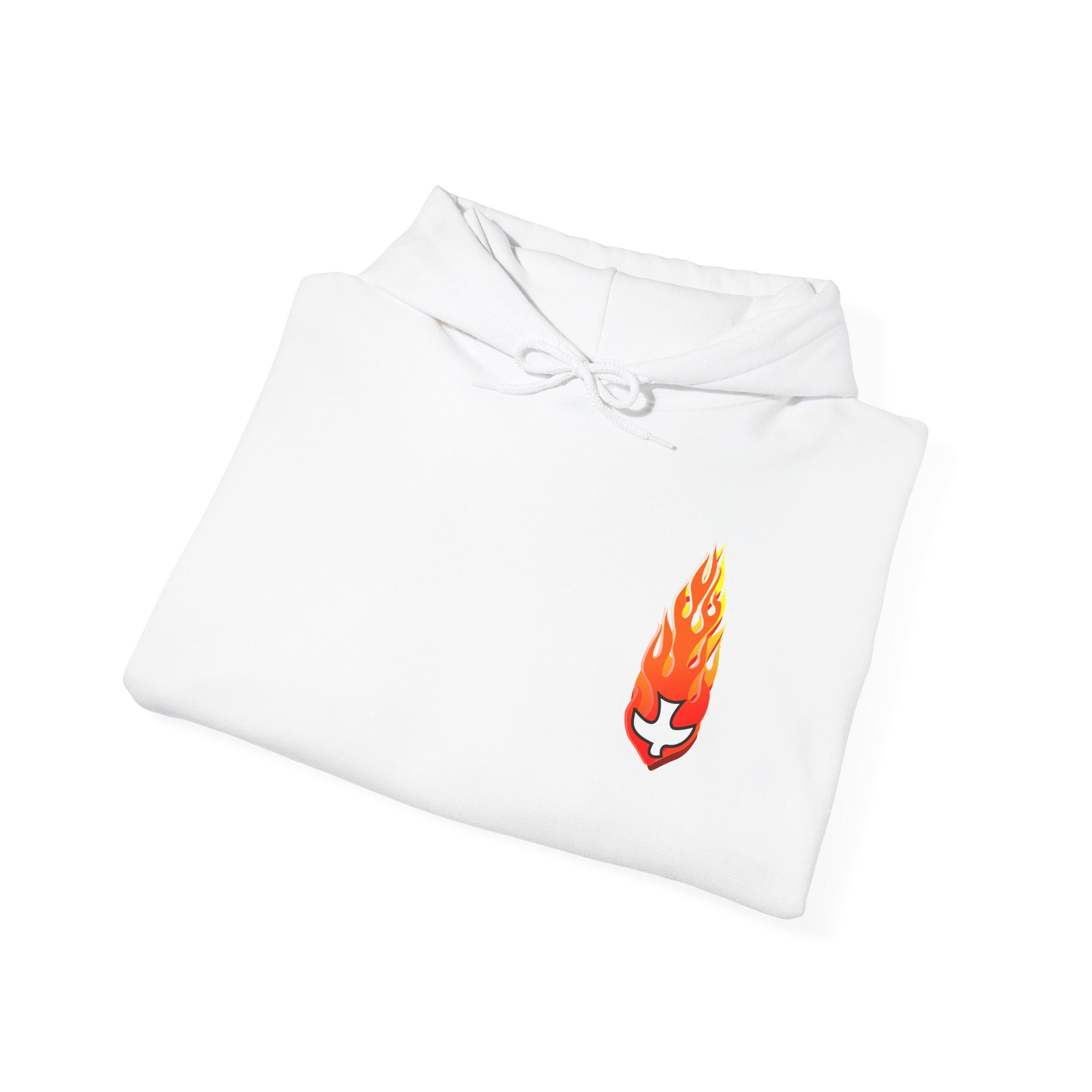Hoodie, Hooded Sweatshirt -- Christian Theme -- Holy Spirit Dove, Flame
