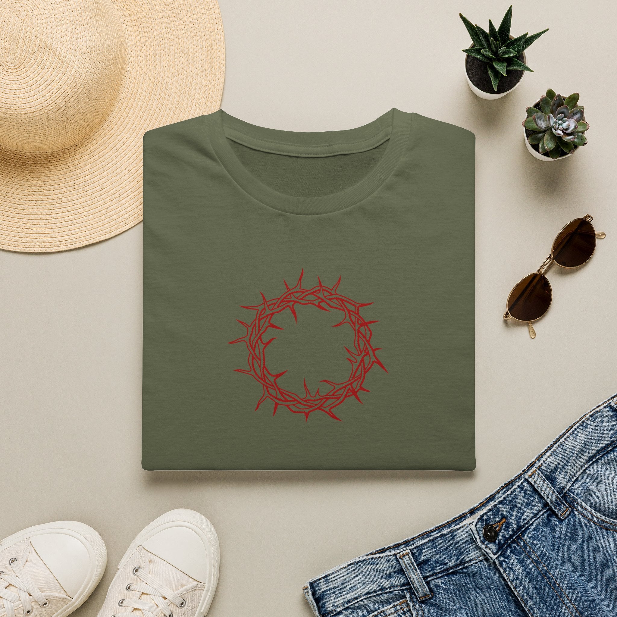 Softstyle T-Shirt -- Christian Theme -- Crown of Thorns (Red)
