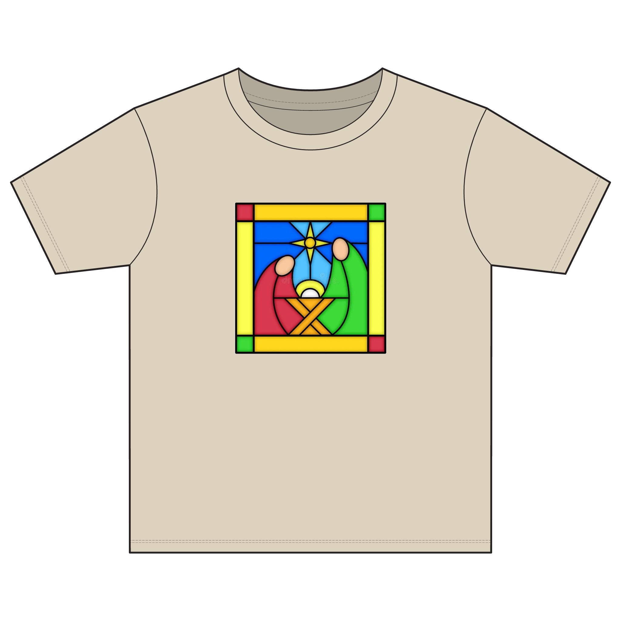 Kids T‑Shirt -- Christian Theme -- Jesus Nativity