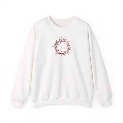 Crewneck Sweatshirt -- Christian Theme -- Crown of Thorns (Red)