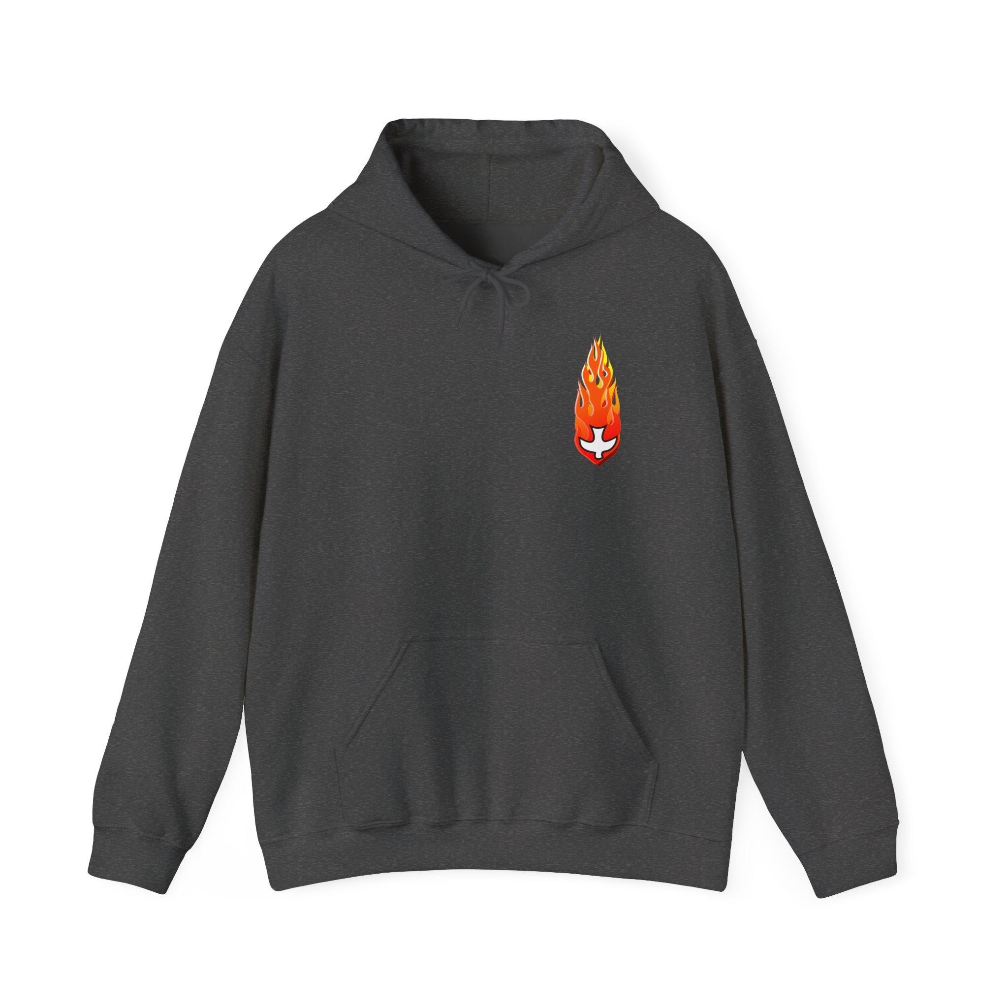 Hoodie, Hooded Sweatshirt -- Christian Theme -- Holy Spirit Dove, Flame