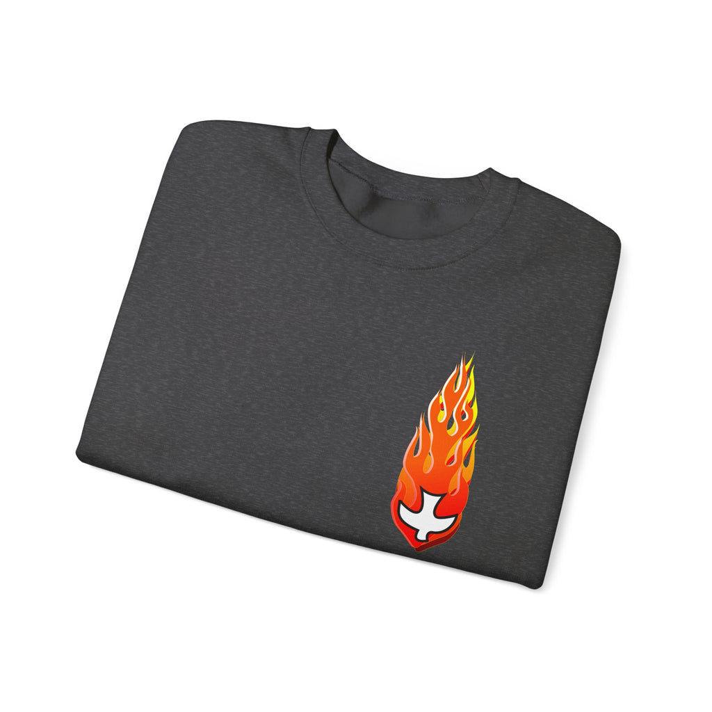 Crewneck Sweatshirt -- Christian Theme -- Holy Spirit Dove Flame