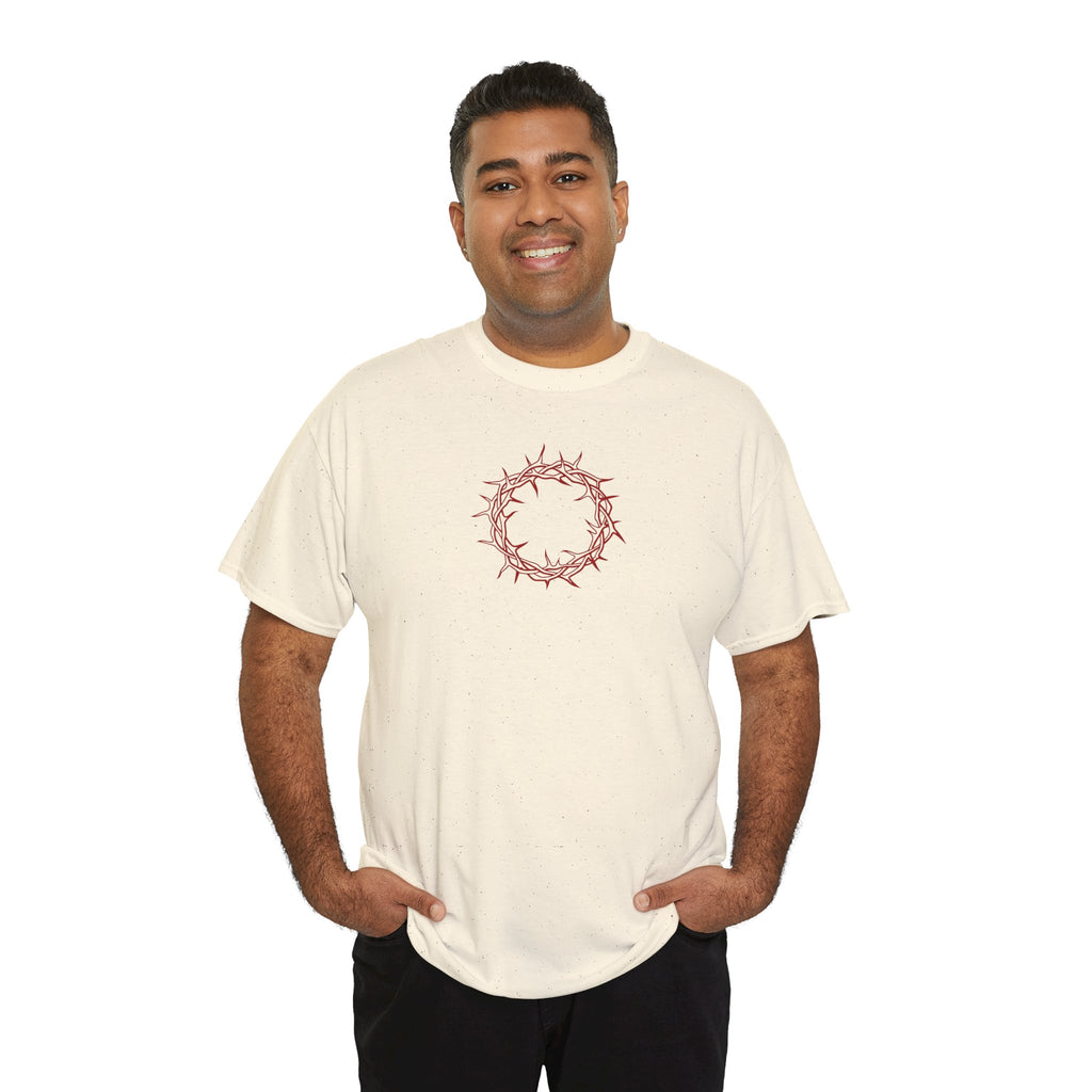 Heavy Cotton T-Shirt -- Christian Theme -- Crown of Thorns (Red)