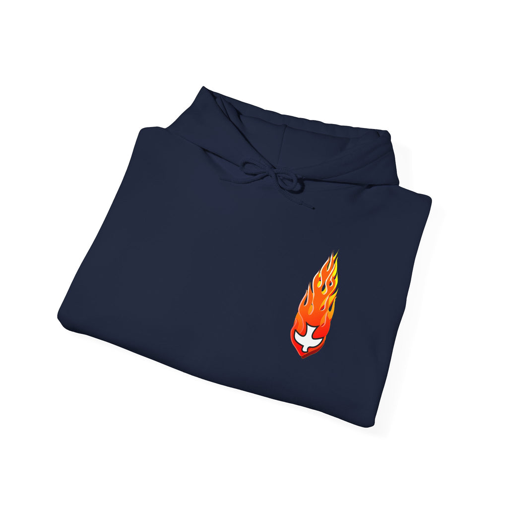 Hoodie, Hooded Sweatshirt -- Christian Theme -- Holy Spirit Dove, Flame