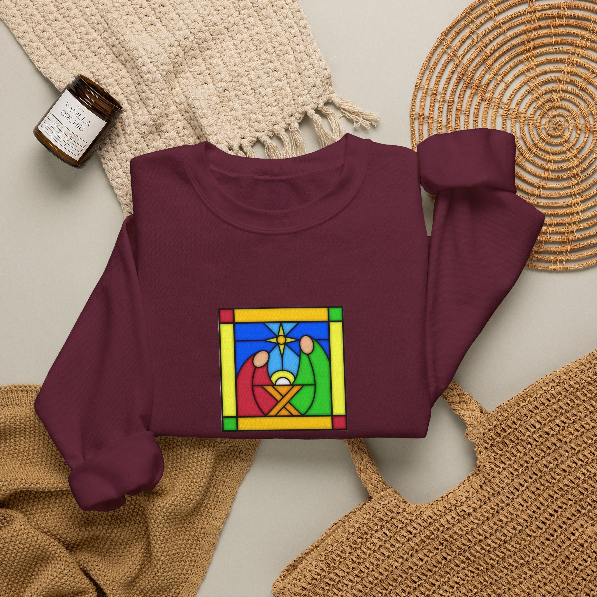 Crewneck Sweatshirt -- Christian Theme -- Jesus Nativity