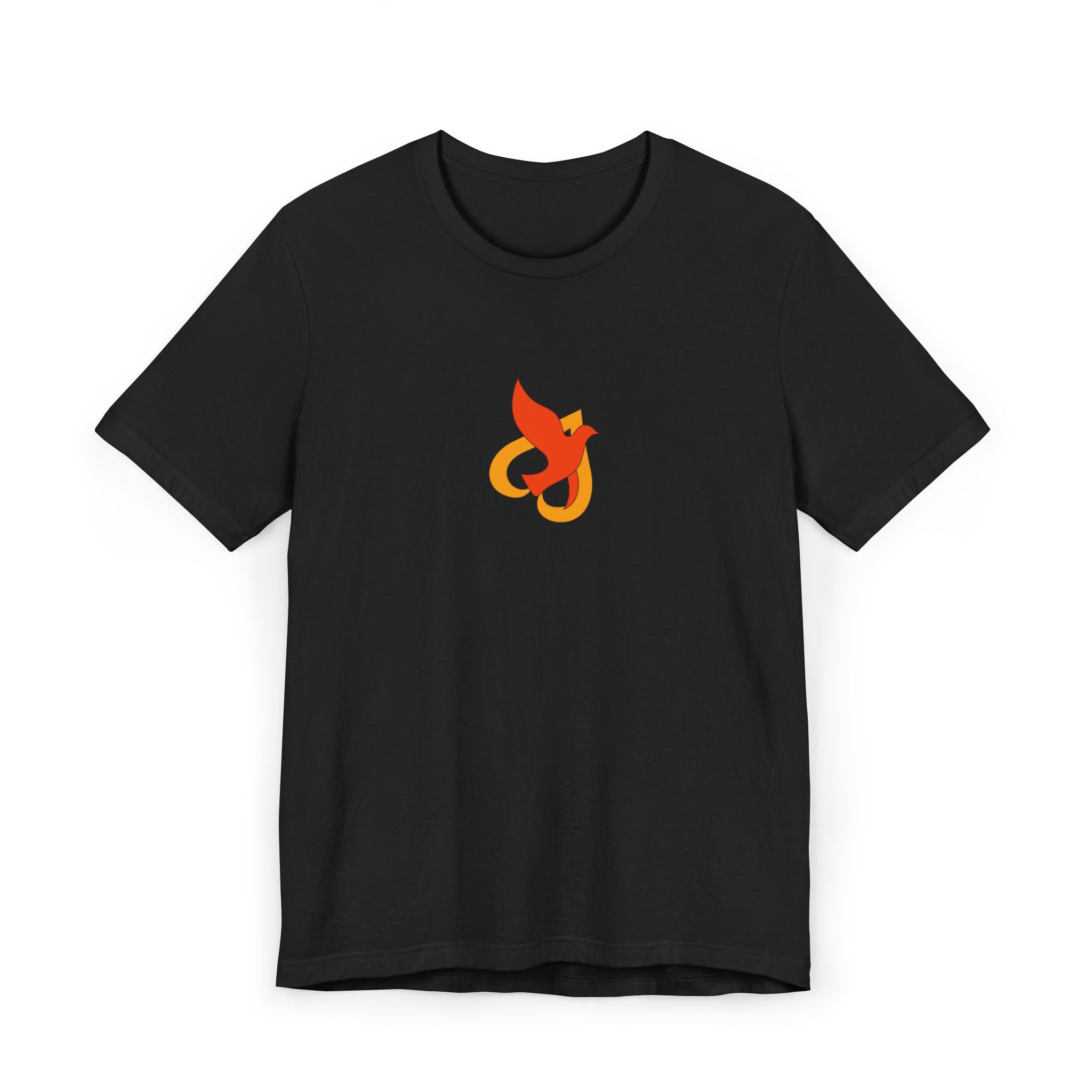 Jersey T-Shirt -- Christian Theme -- Holy Spirit Dove Heart Flame