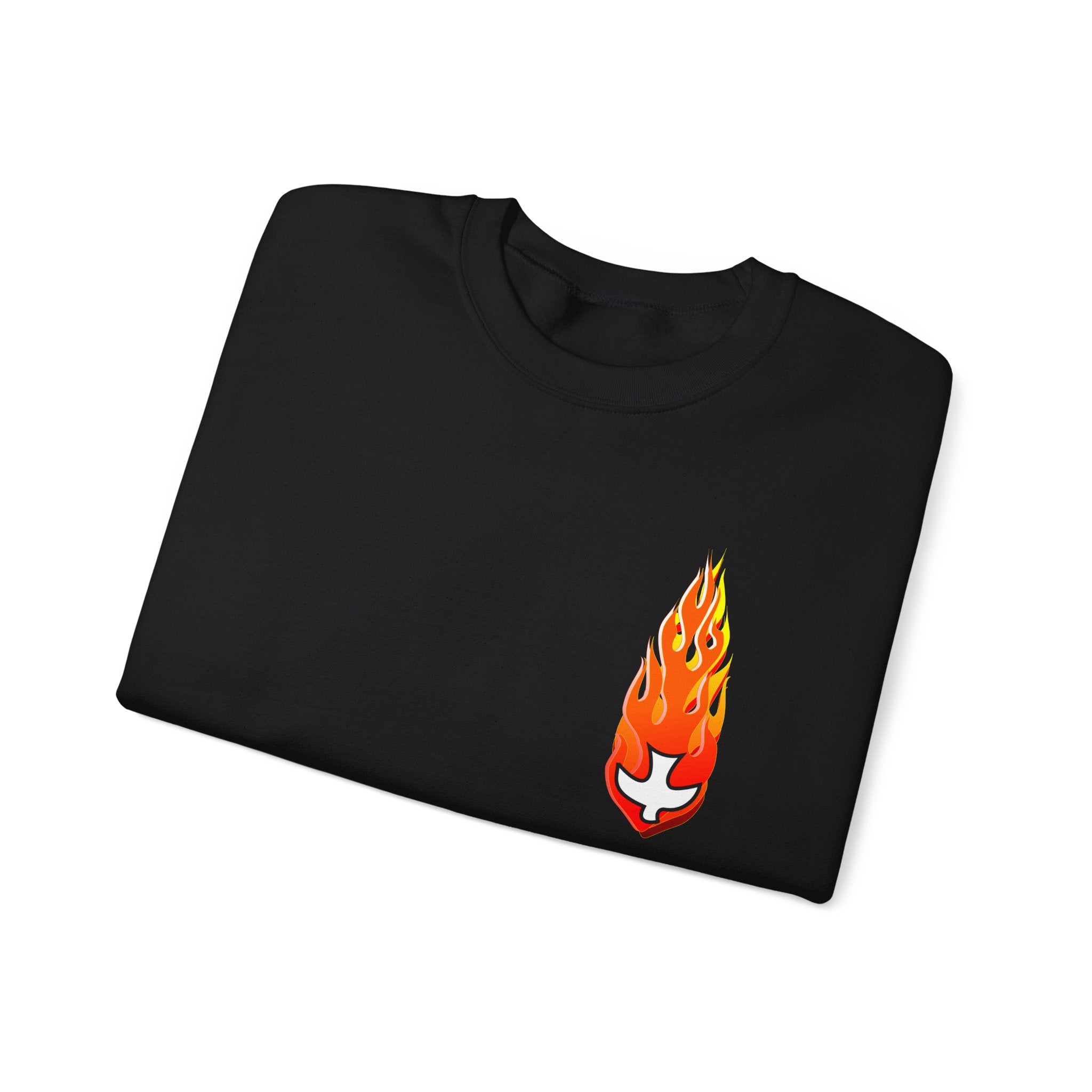 Crewneck Sweatshirt -- Christian Theme -- Holy Spirit Dove Flame