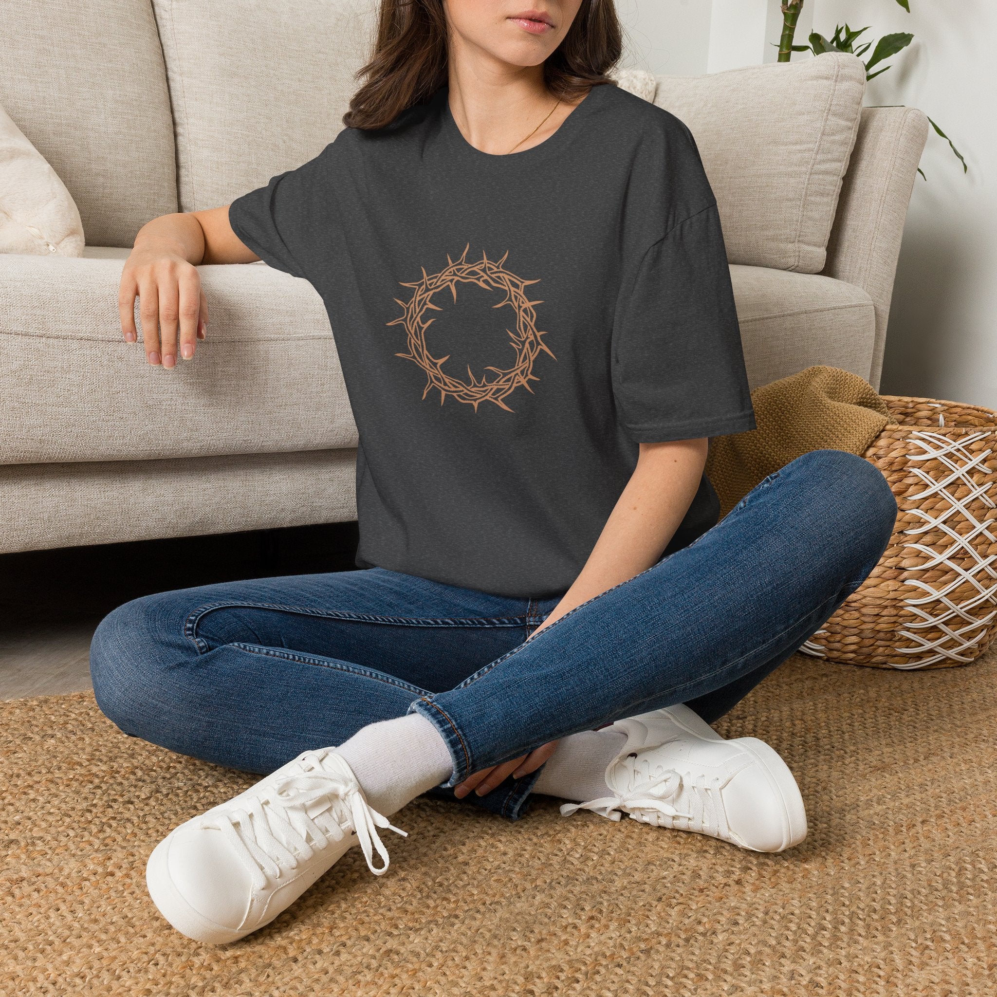 Softstyle T-Shirt -- Christian Theme -- Crown of Thorns (Light Red)