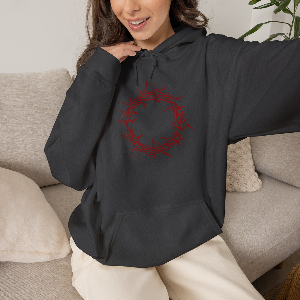 Hoodie -- Christian Theme -- Crown of Thorns (Red)