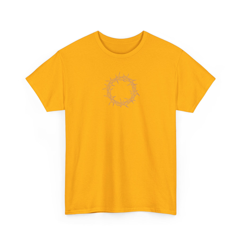 Heavy Cotton T-Shirt -- Christian Theme -- Crown of Thorns (Light Red)