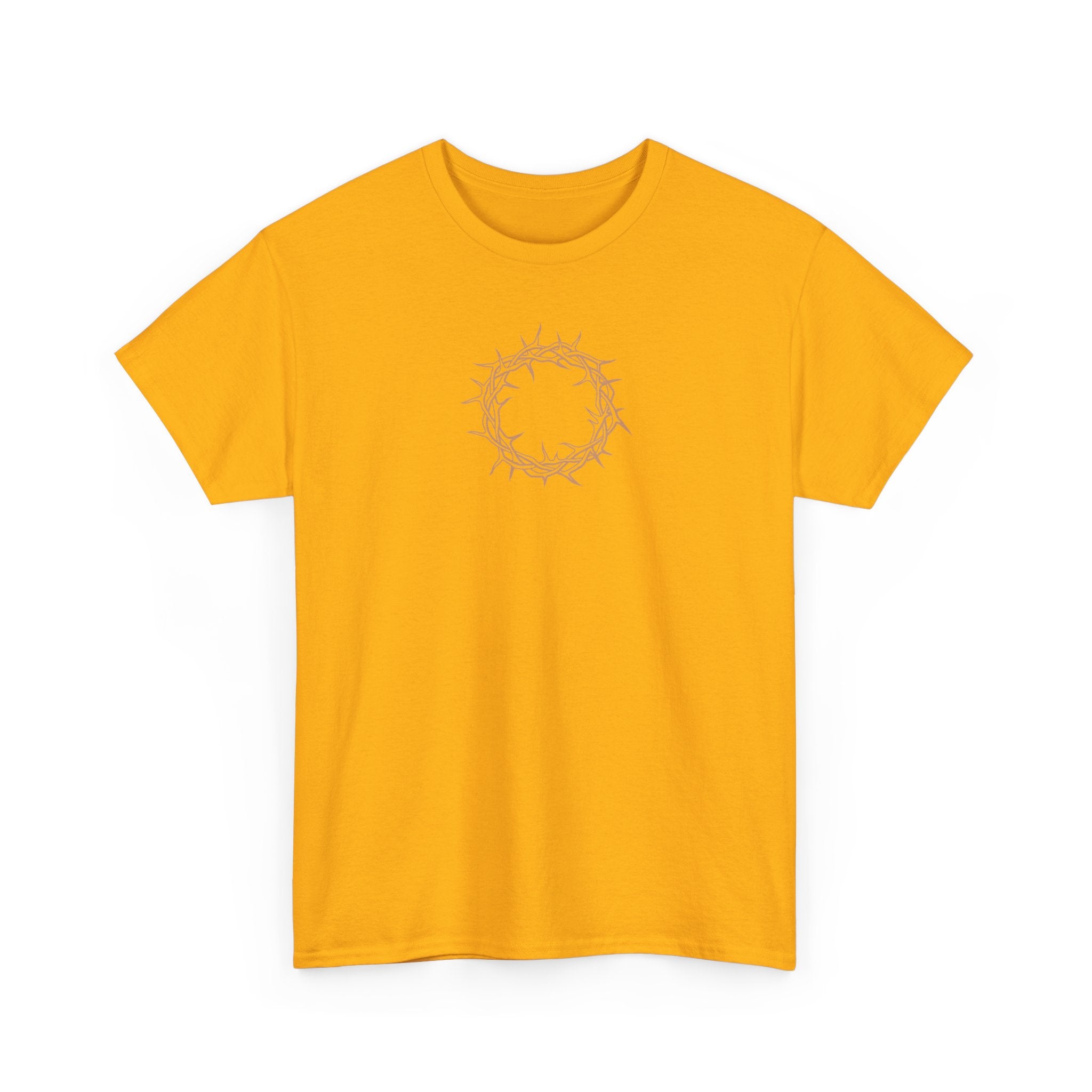 Heavy Cotton T-Shirt -- Christian Theme -- Crown of Thorns (Light Red)