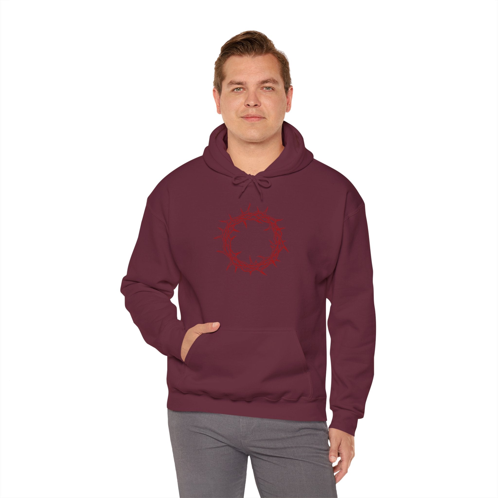 Hoodie -- Christian Theme -- Crown of Thorns (Red)