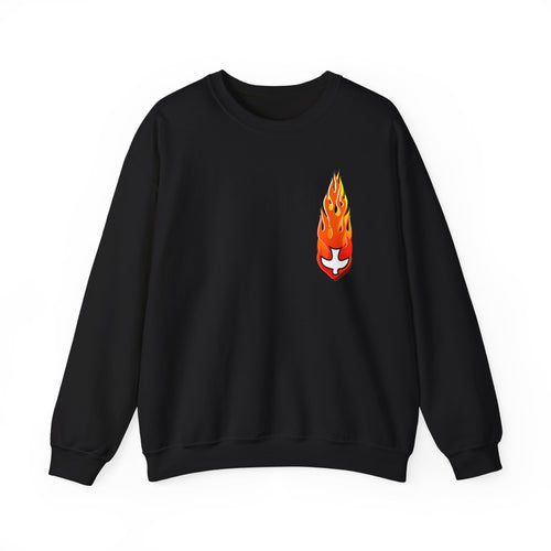 Crewneck Sweatshirt -- Christian Theme -- Holy Spirit Dove Flame