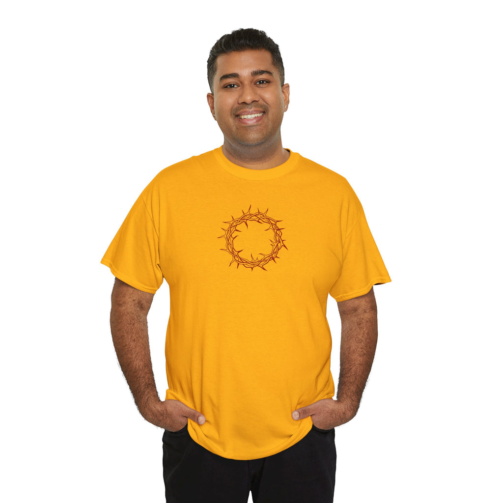 Heavy Cotton T-Shirt -- Christian Theme -- Crown of Thorns (Red)
