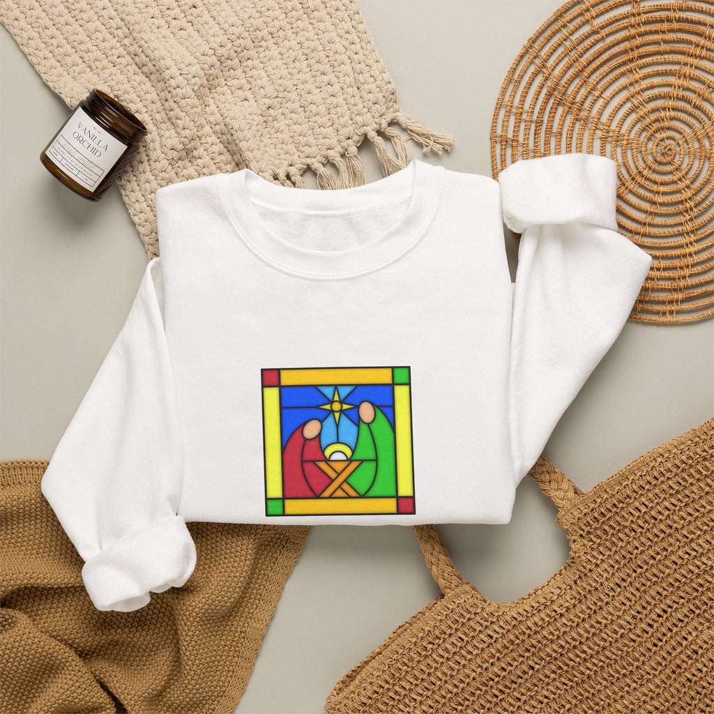Crewneck Sweatshirt -- Christian Theme -- Jesus Nativity