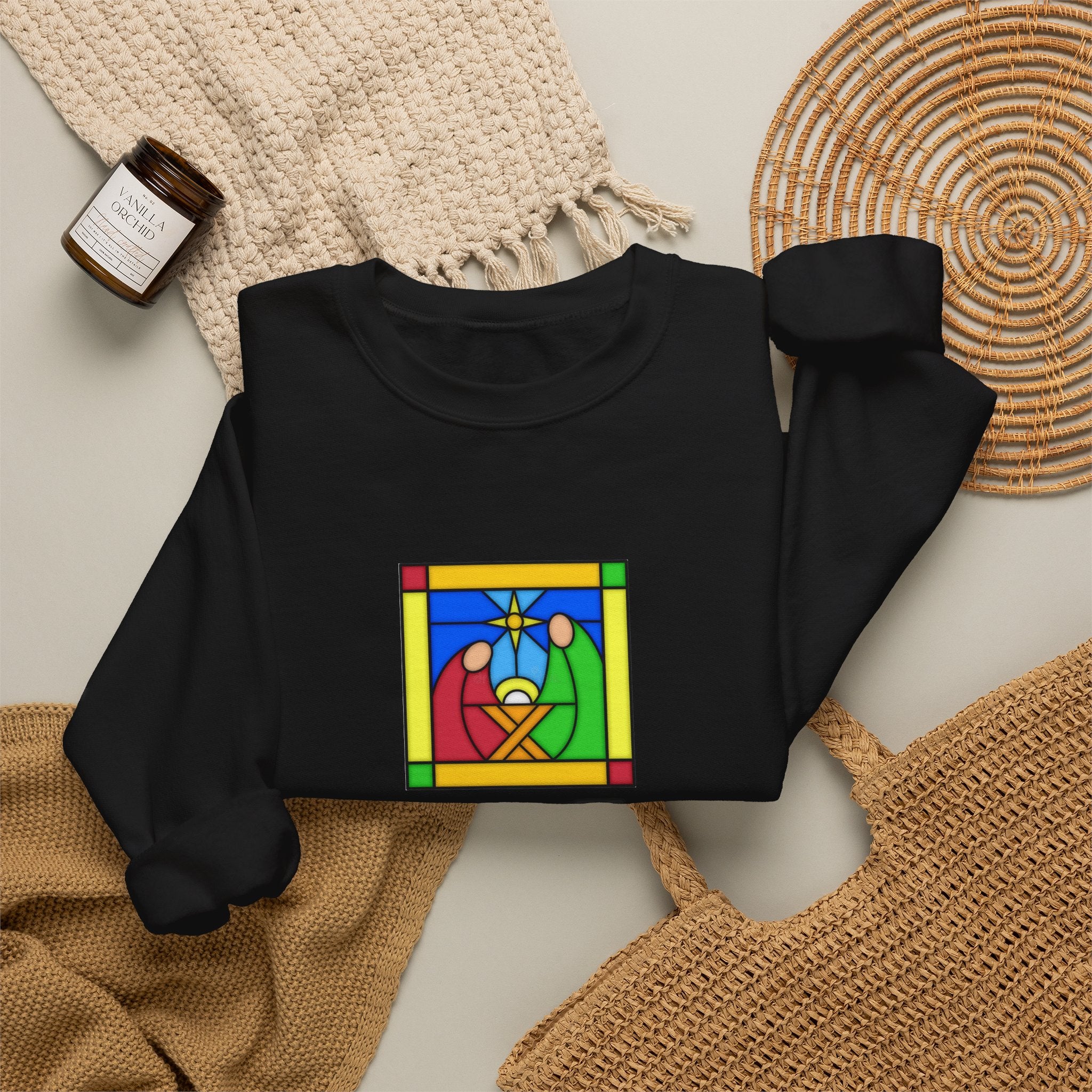 Crewneck Sweatshirt -- Christian Theme -- Jesus Nativity
