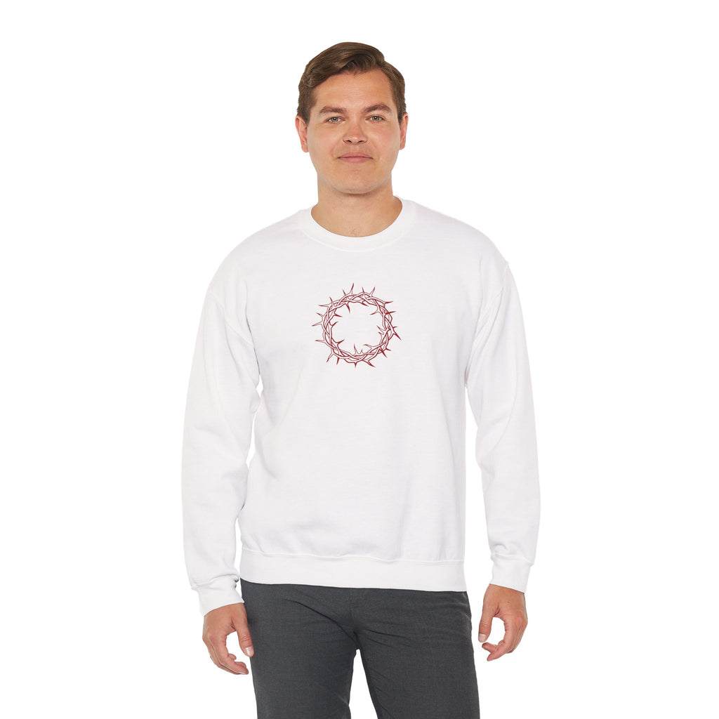 Crewneck Sweatshirt -- Christian Theme -- Crown of Thorns (Red)