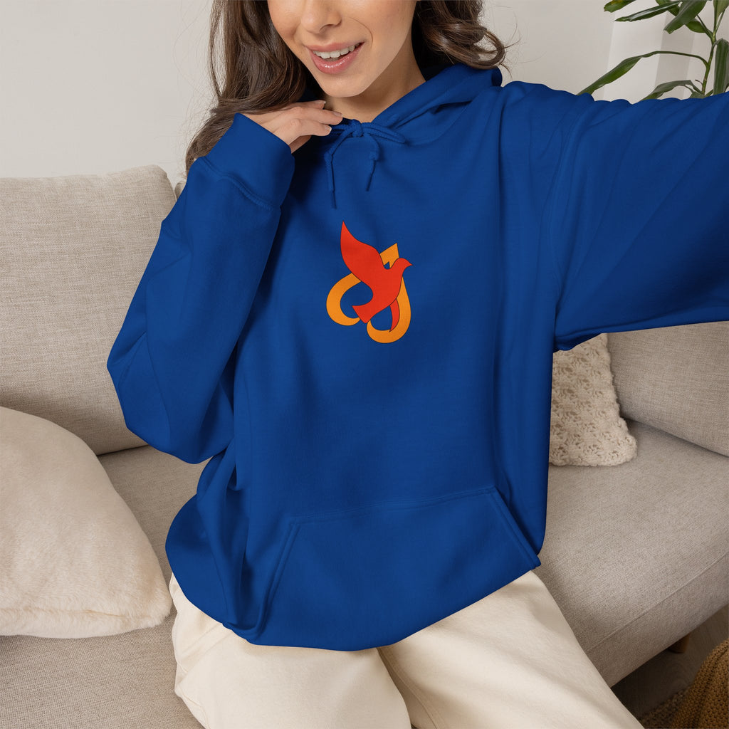 Hoodie -- Christian Theme -- Holy Spirit Dove Heart Flame