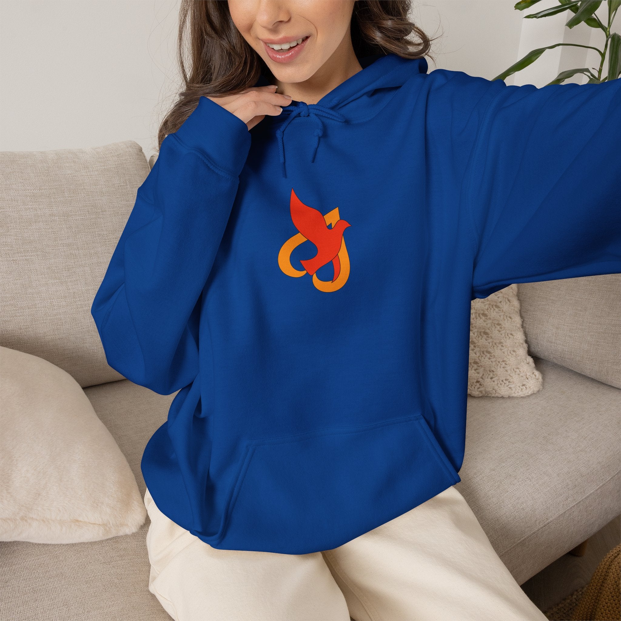 Hoodie -- Christian Theme -- Holy Spirit Dove Heart Flame