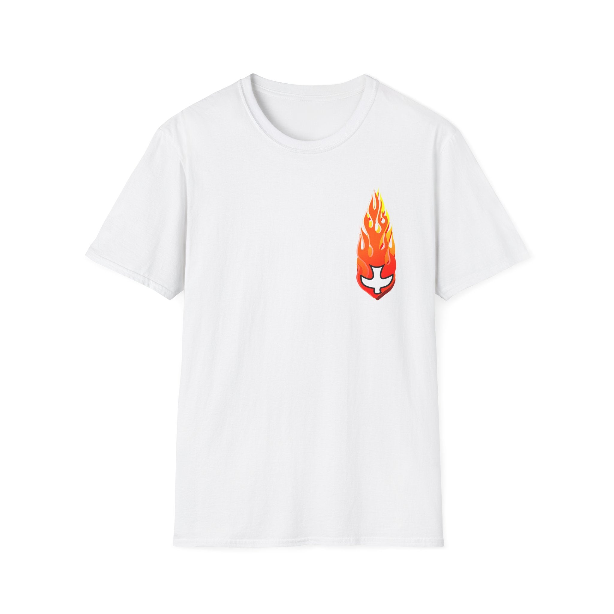 T Shirt -- Christian Theme -- Holy Spirit Dove Flame