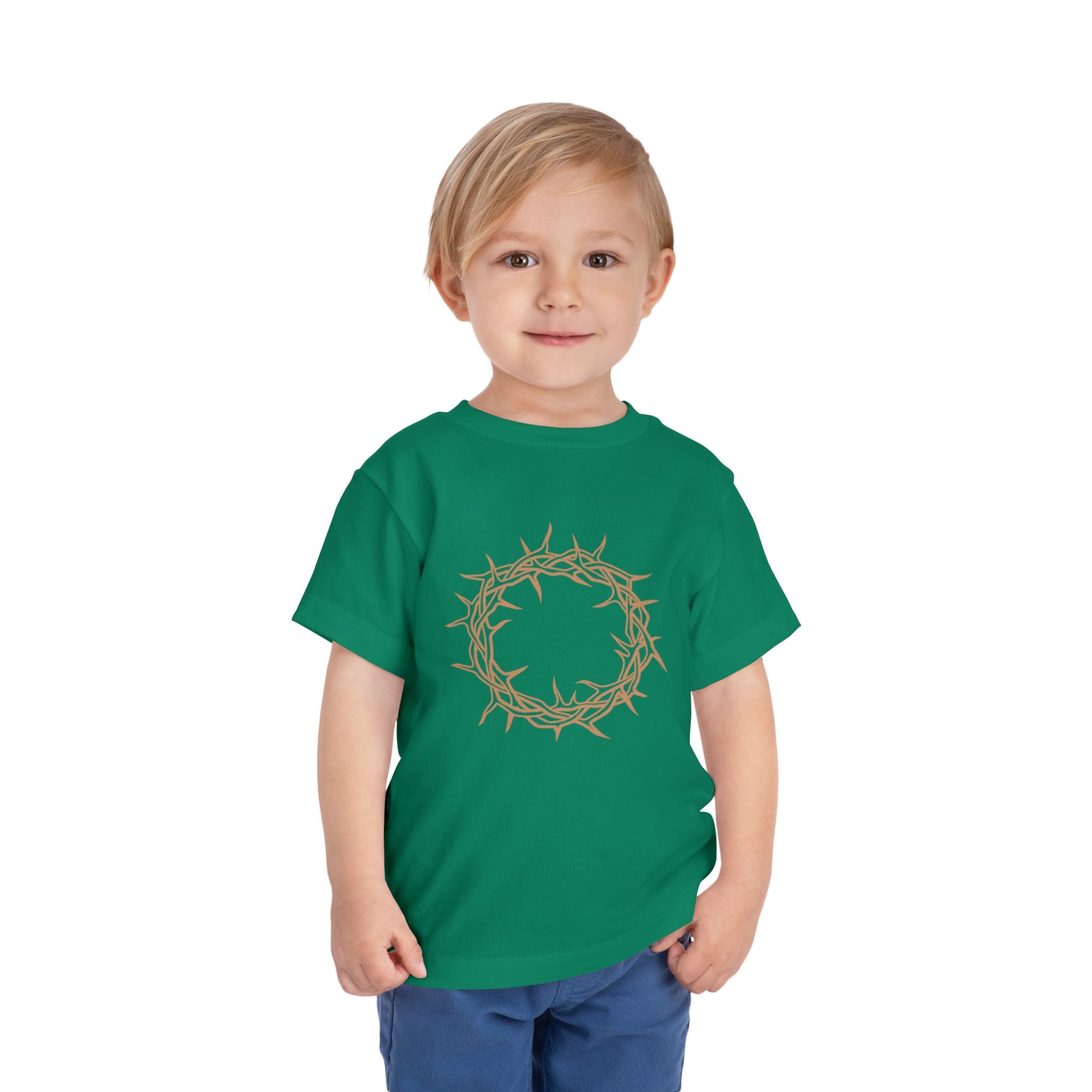 Toddler T-Shirt -- Christian Theme -- Crown of Thorns (Light Red)