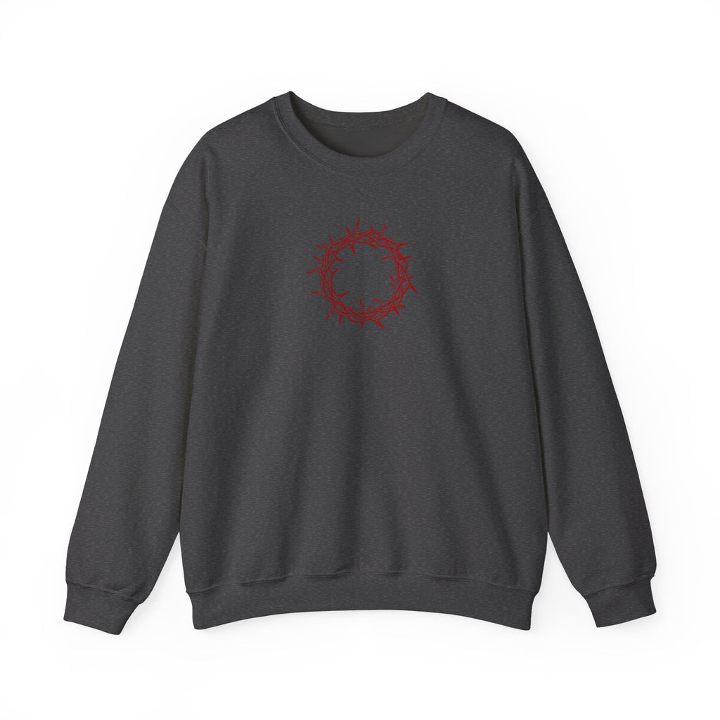 Crewneck Sweatshirt -- Christian Theme -- Crown of Thorns (Red)