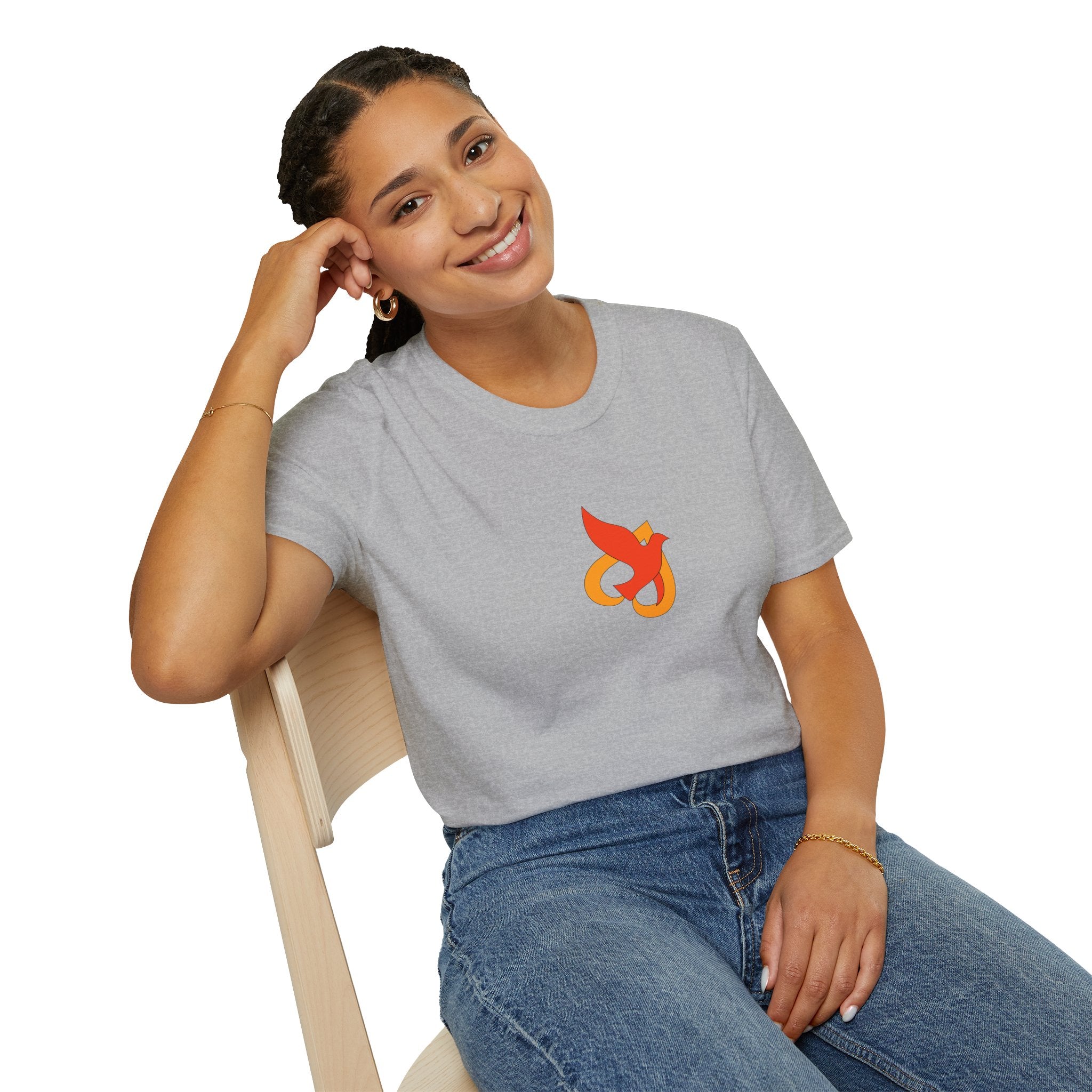 T-Shirt -- Christian Theme -- Holy Spirit Dove Heart Flame