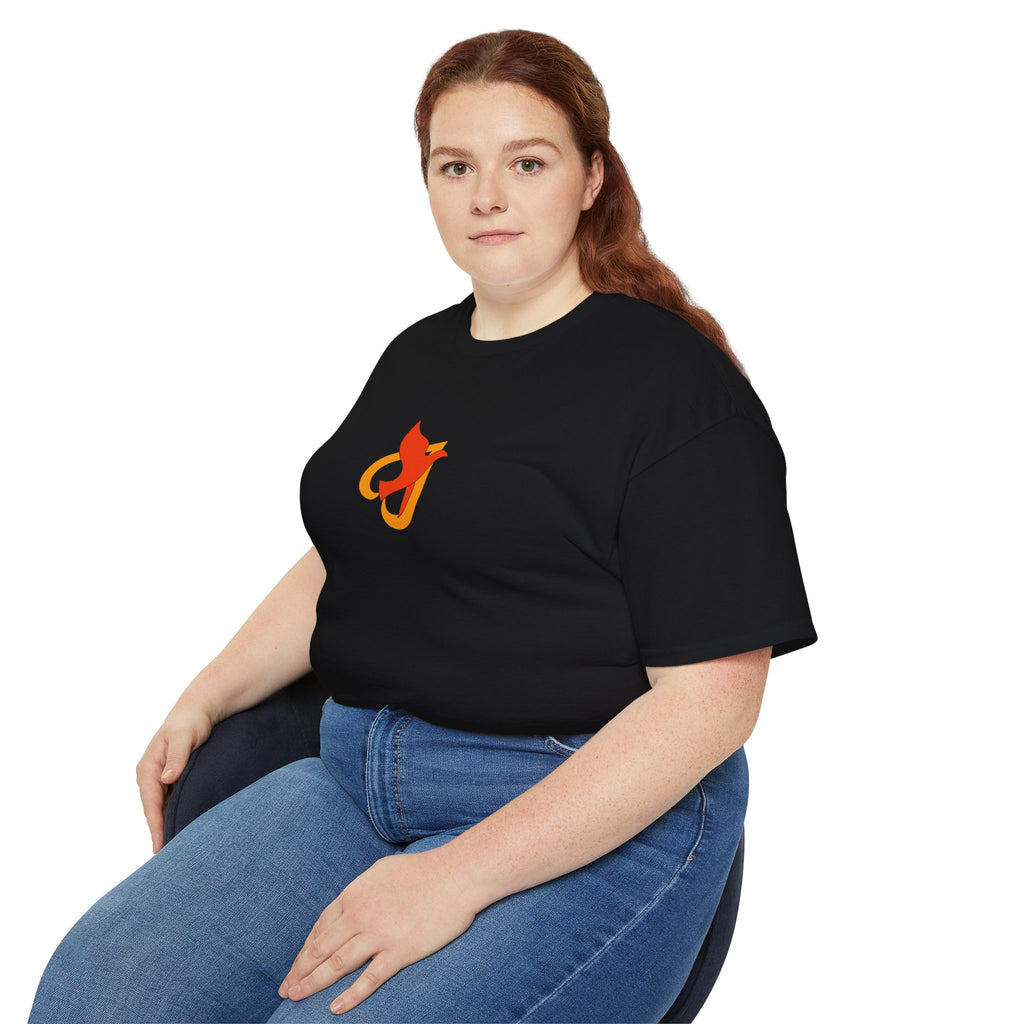 Cotton T‑Shirt -- Christian Theme -- Holy Spirit Dove Heart Flame