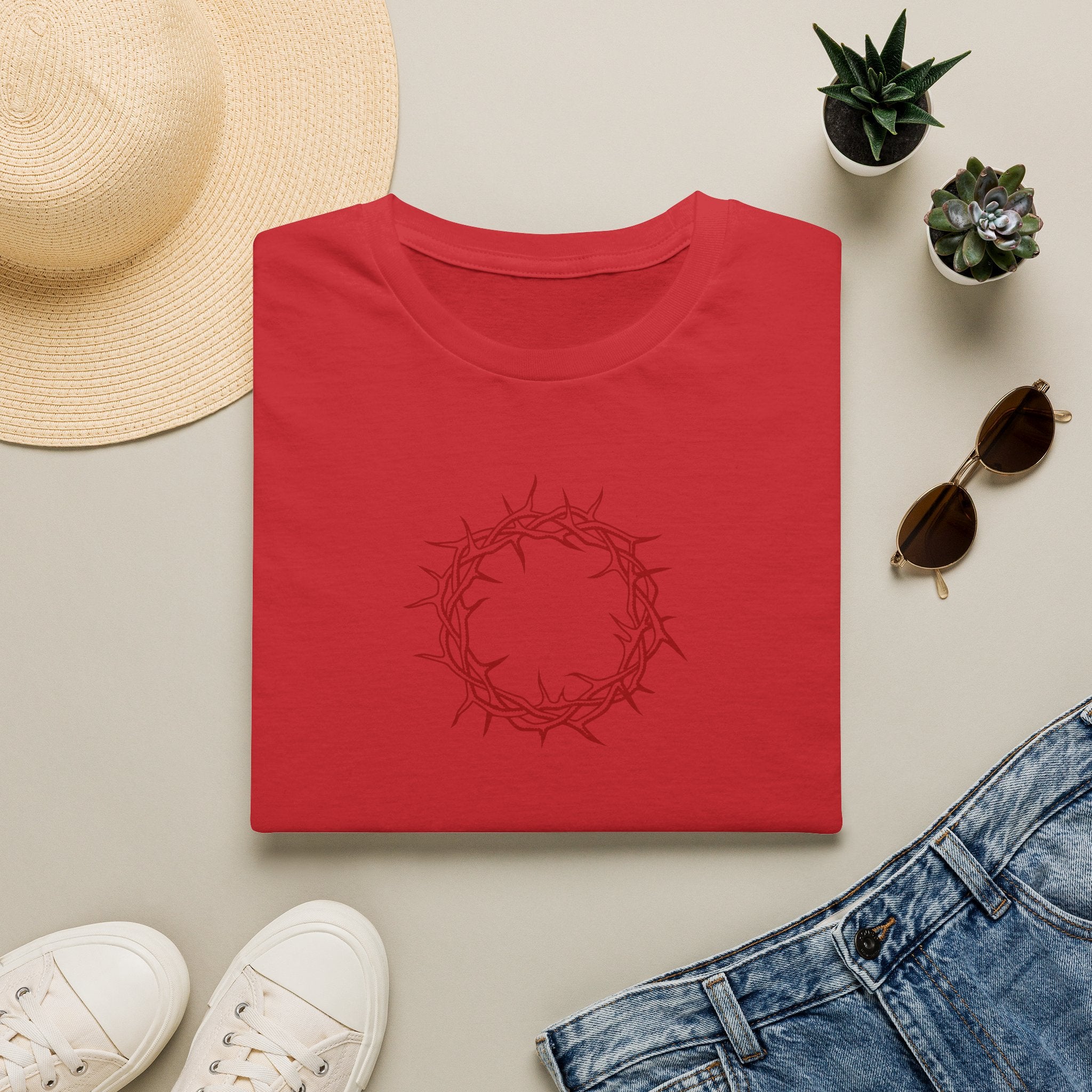 Softstyle T-Shirt -- Christian Theme -- Crown of Thorns (Red)