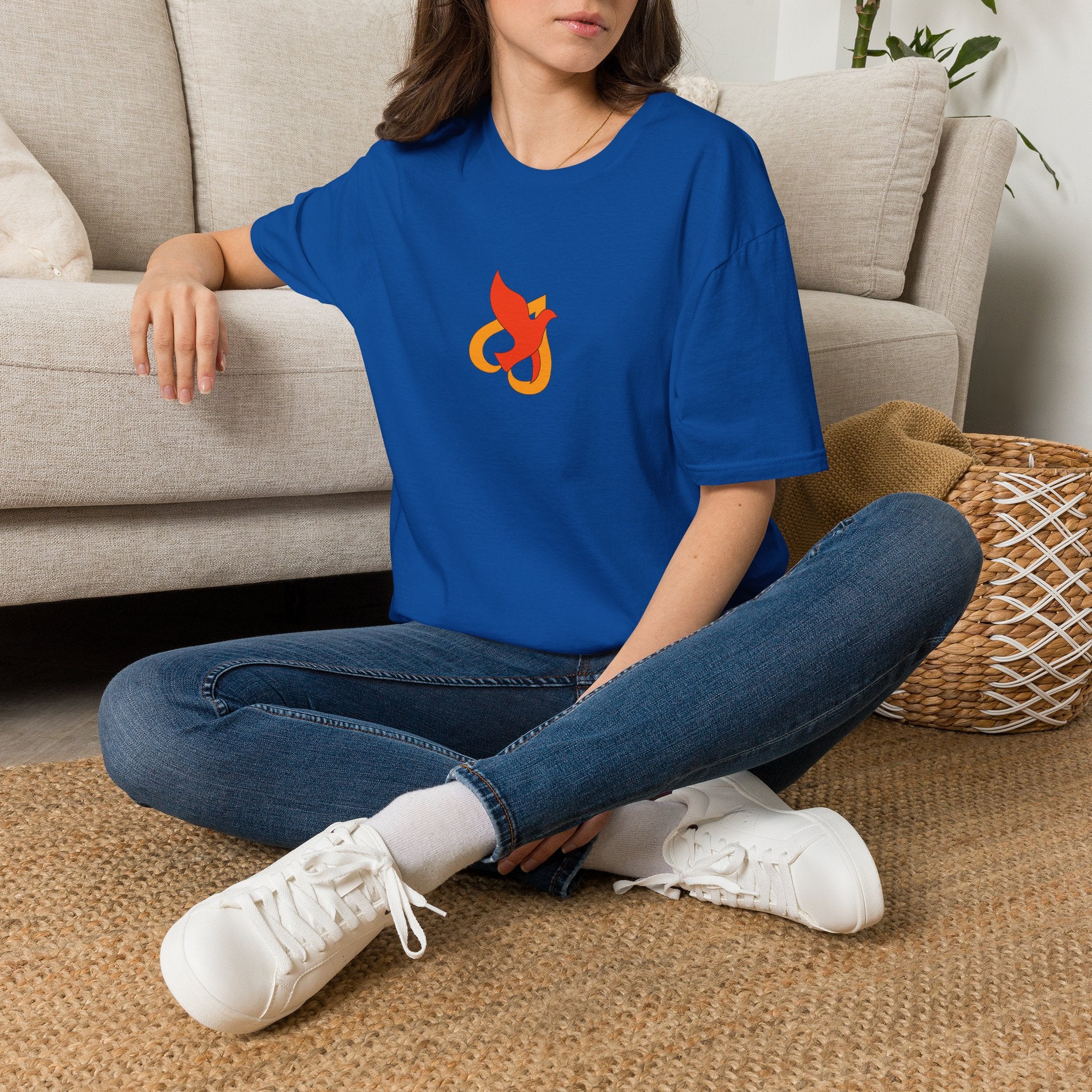 T-Shirt -- Christian Theme -- Holy Spirit Dove Heart Flame