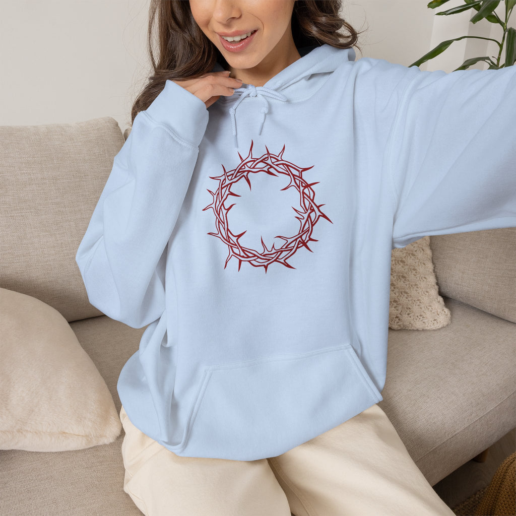 Hoodie -- Christian Theme -- Crown of Thorns (Red)