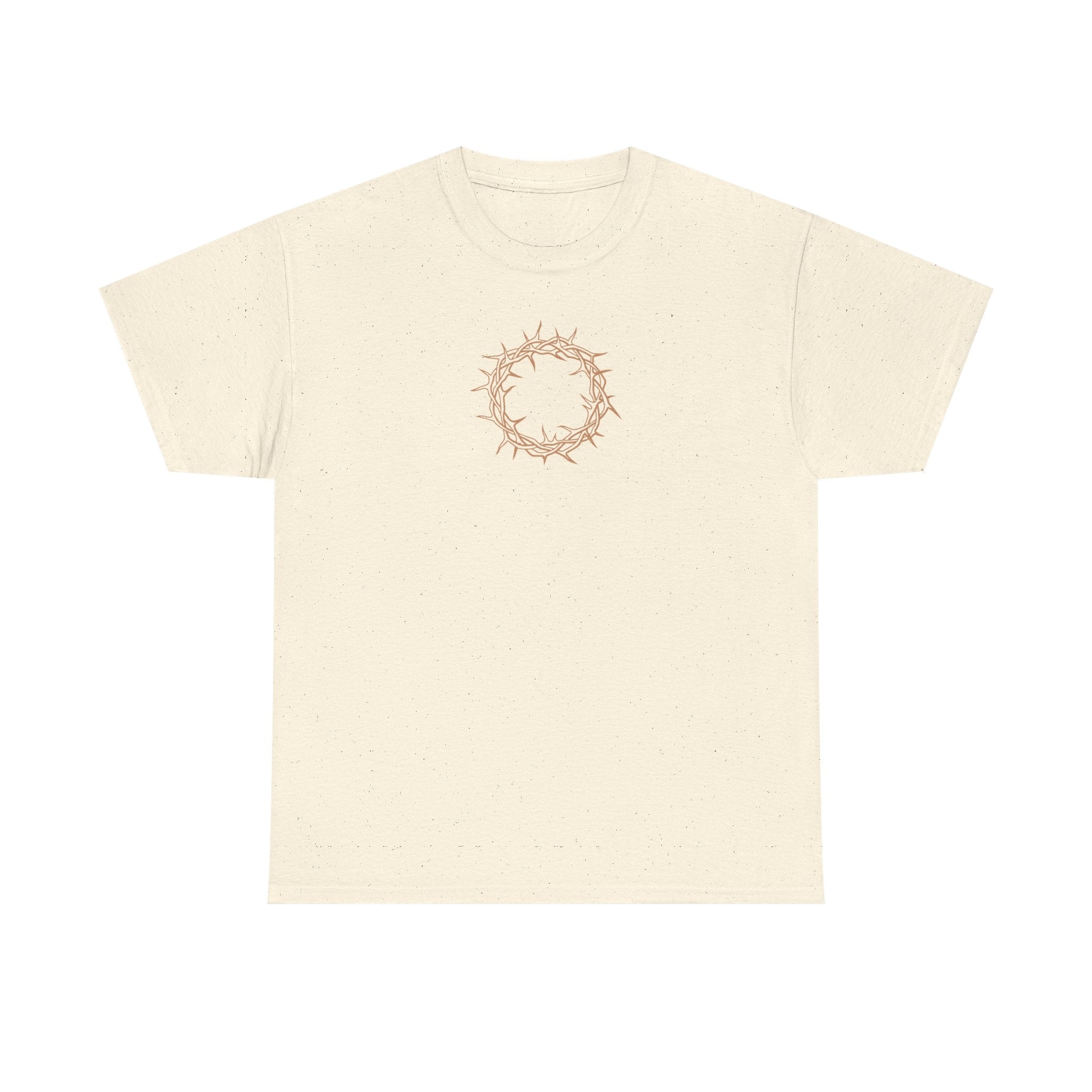 Heavy Cotton T-Shirt -- Christian Theme -- Crown of Thorns (Light Red)