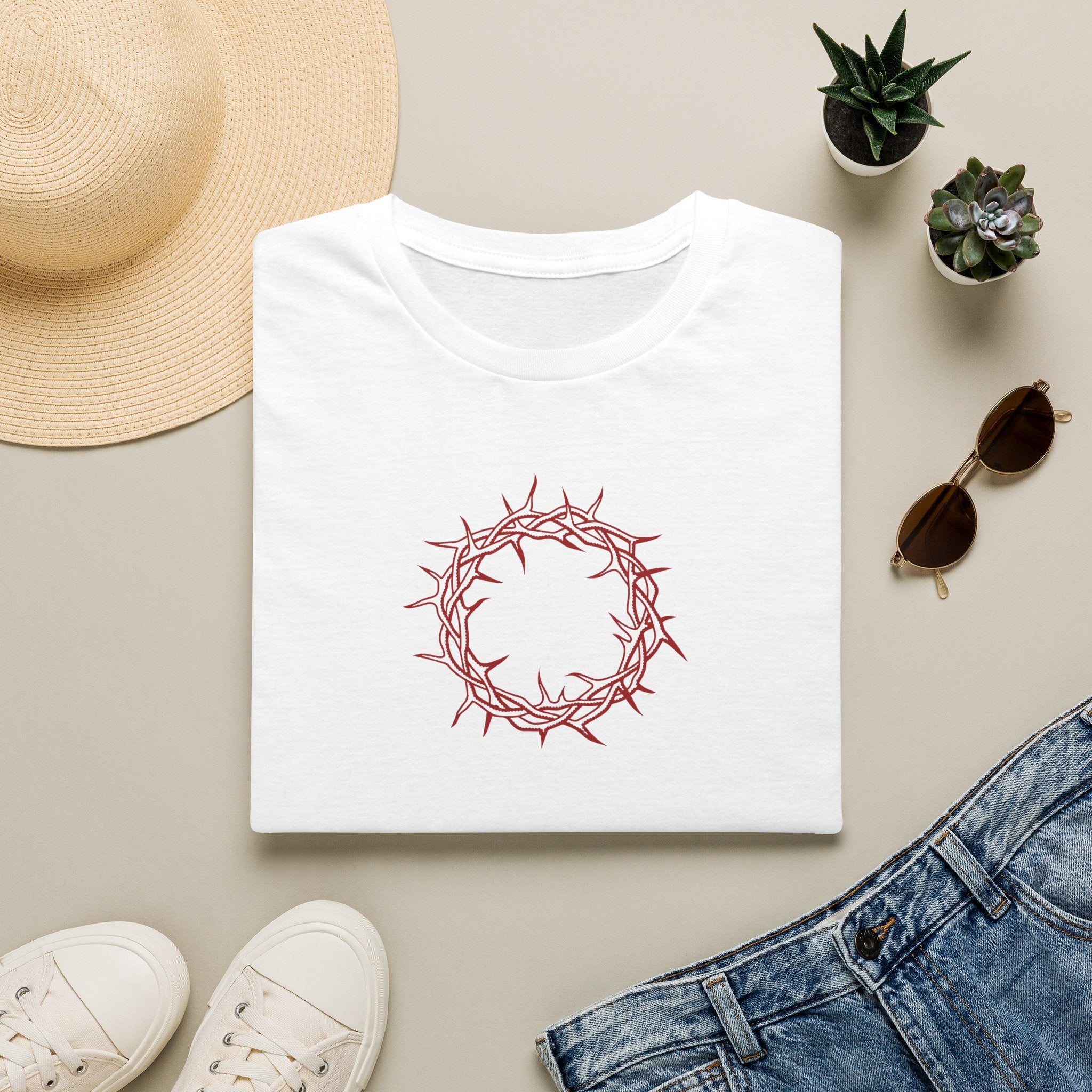 Softstyle T-Shirt -- Christian Theme -- Crown of Thorns (Red)