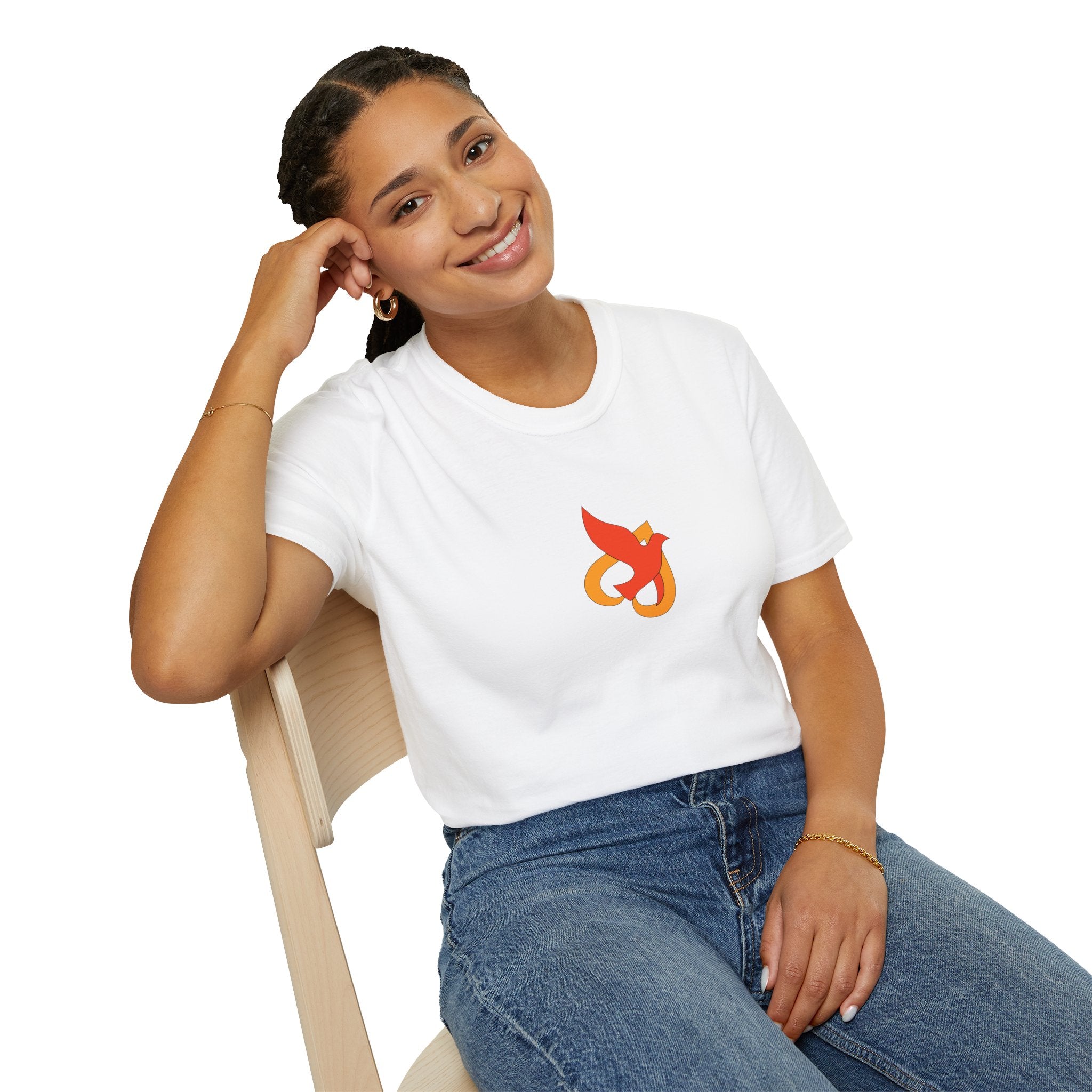 T-Shirt -- Christian Theme -- Holy Spirit Dove Heart Flame