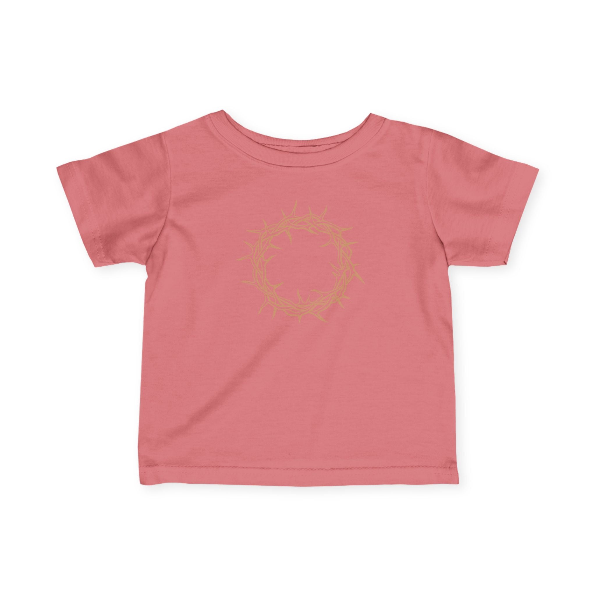 Infant T-Shirt -- Christian Theme -- Crown of Thorns (Light Red)