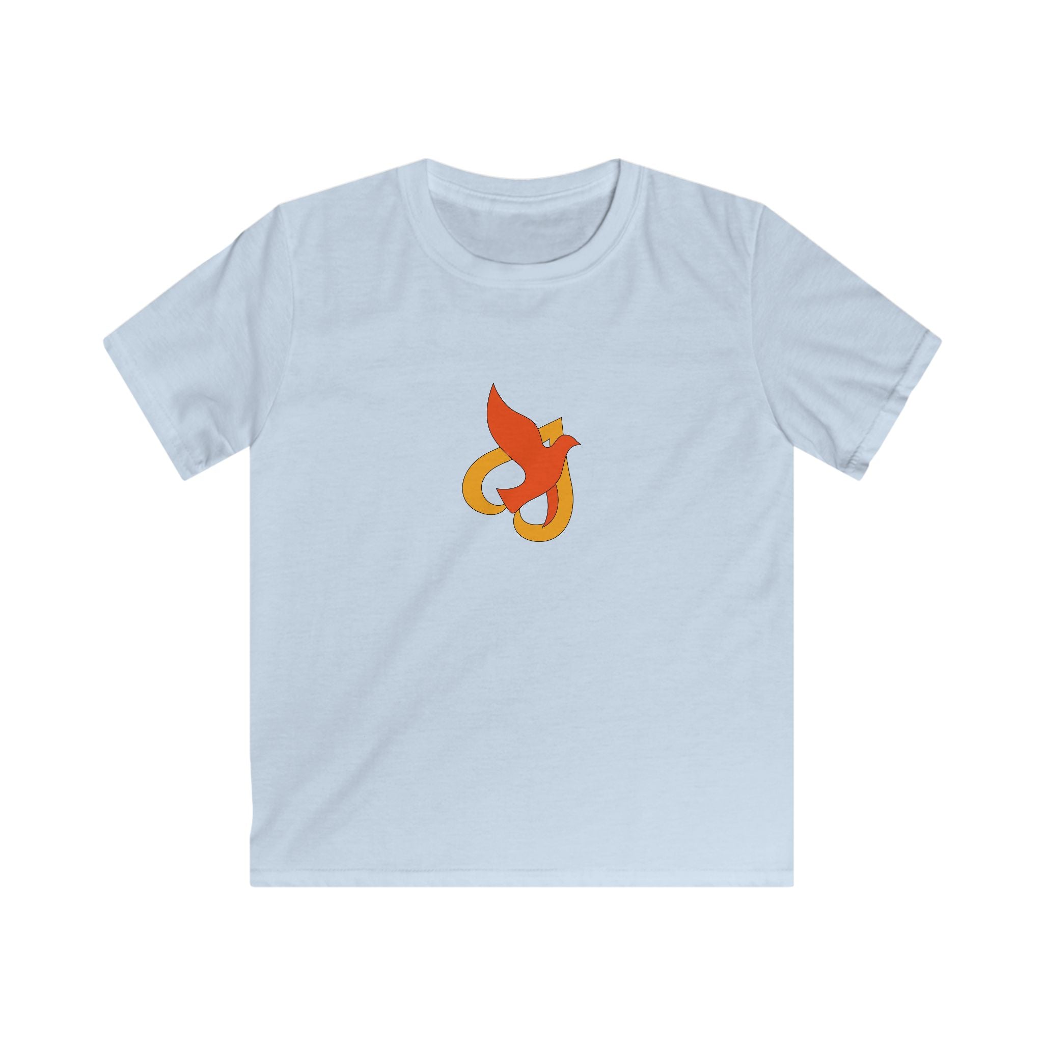 Kids T-Shirt -- Christian Theme -- Holy Spirit Dove Heart Flame