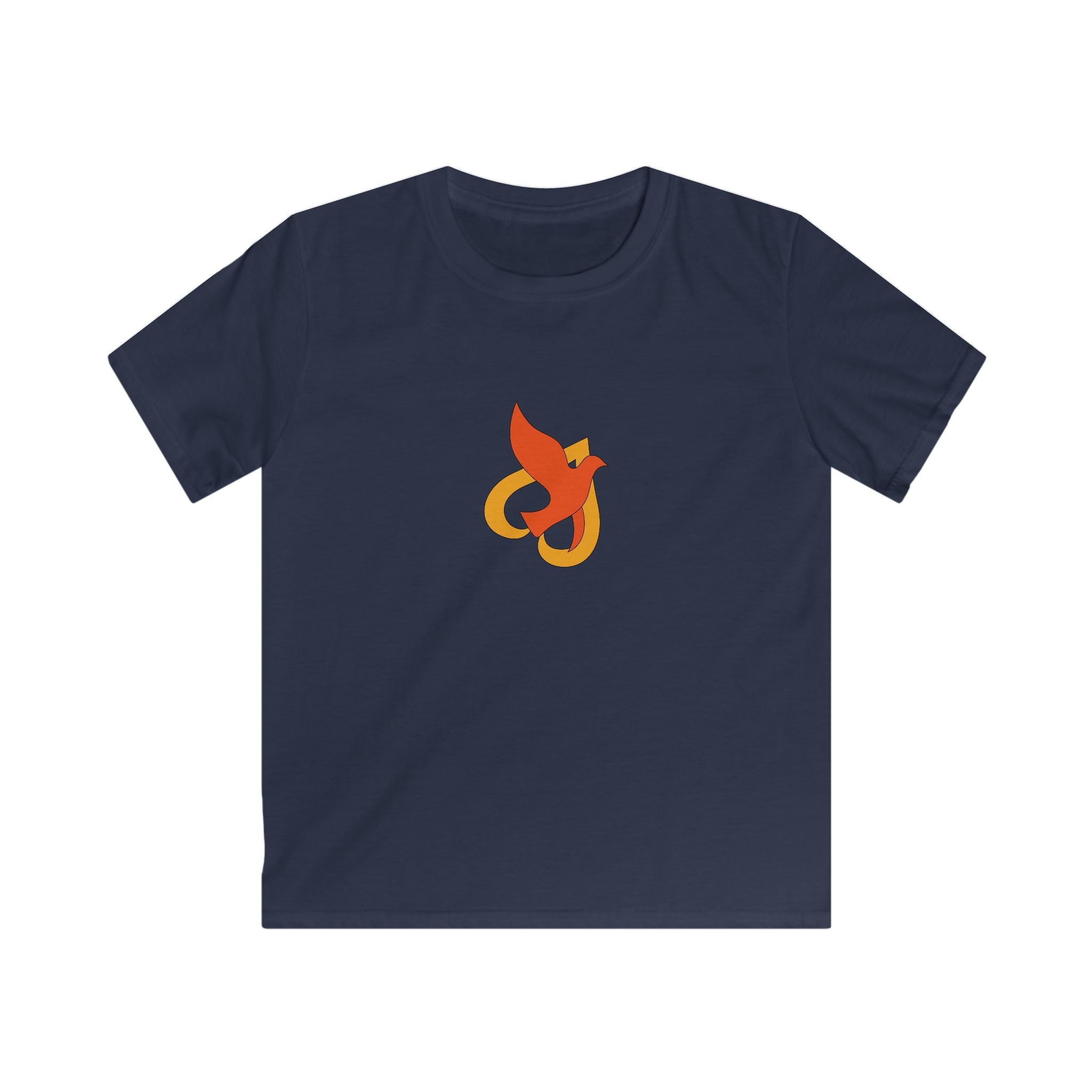 Kids T-Shirt -- Christian Theme -- Holy Spirit Dove Heart Flame