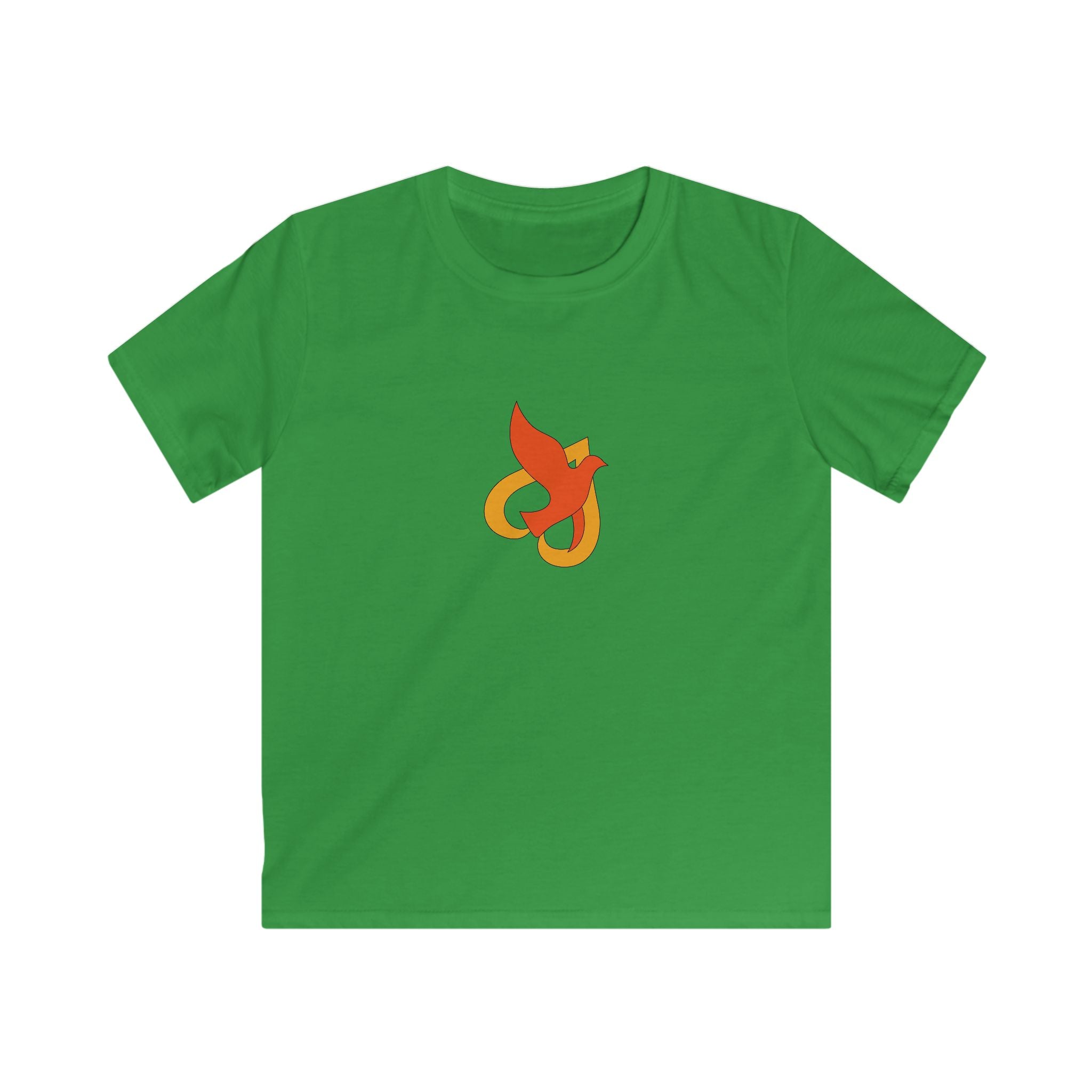Kids T-Shirt -- Christian Theme -- Holy Spirit Dove Heart Flame