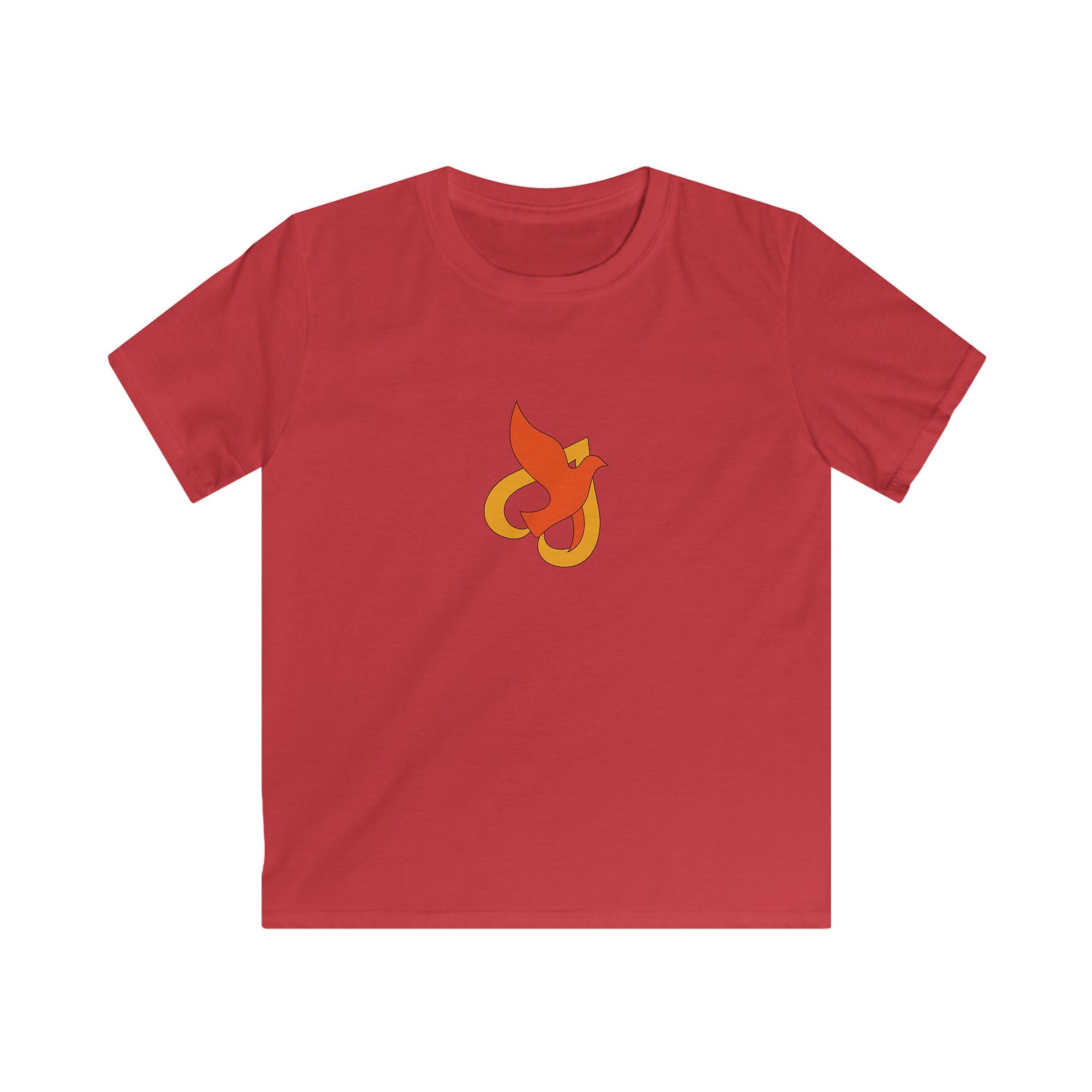 Kids T-Shirt -- Christian Theme -- Holy Spirit Dove Heart Flame