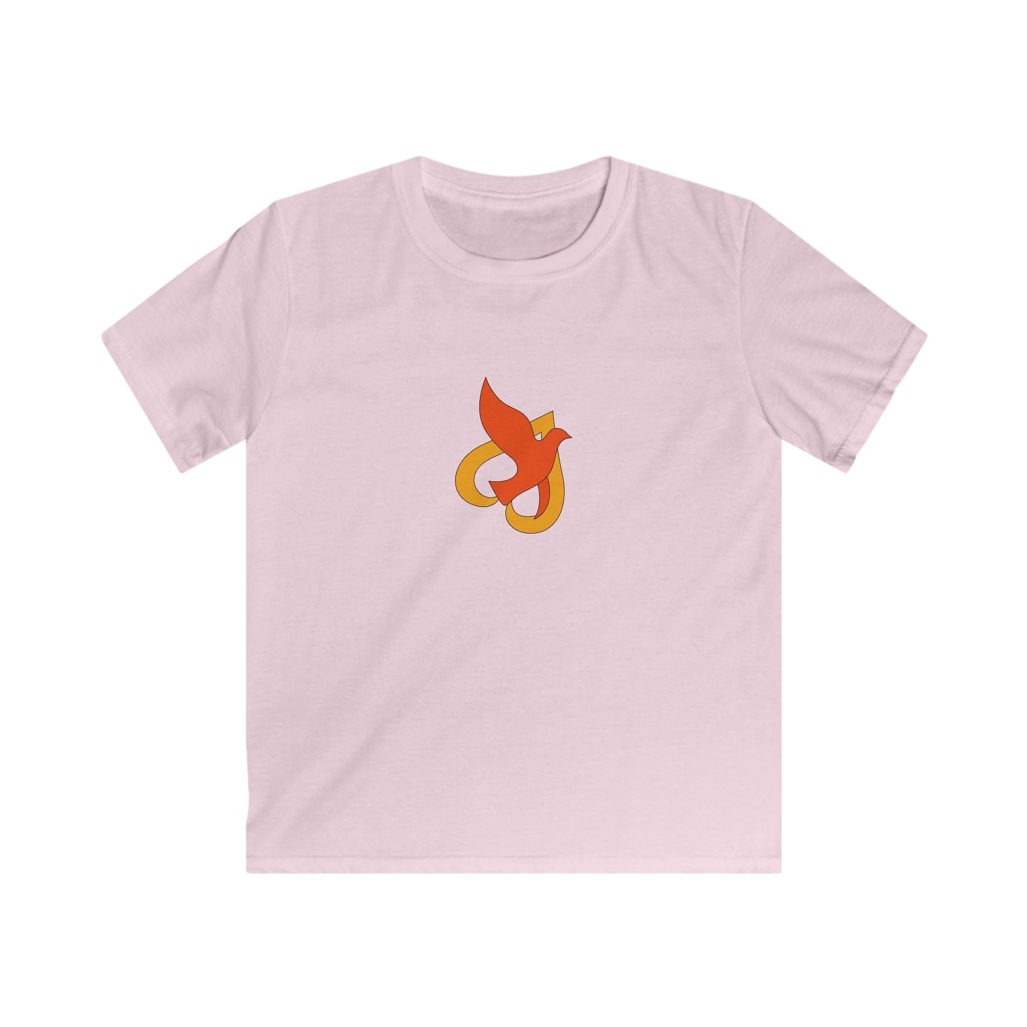 Kids T-Shirt -- Christian Theme -- Holy Spirit Dove Heart Flame