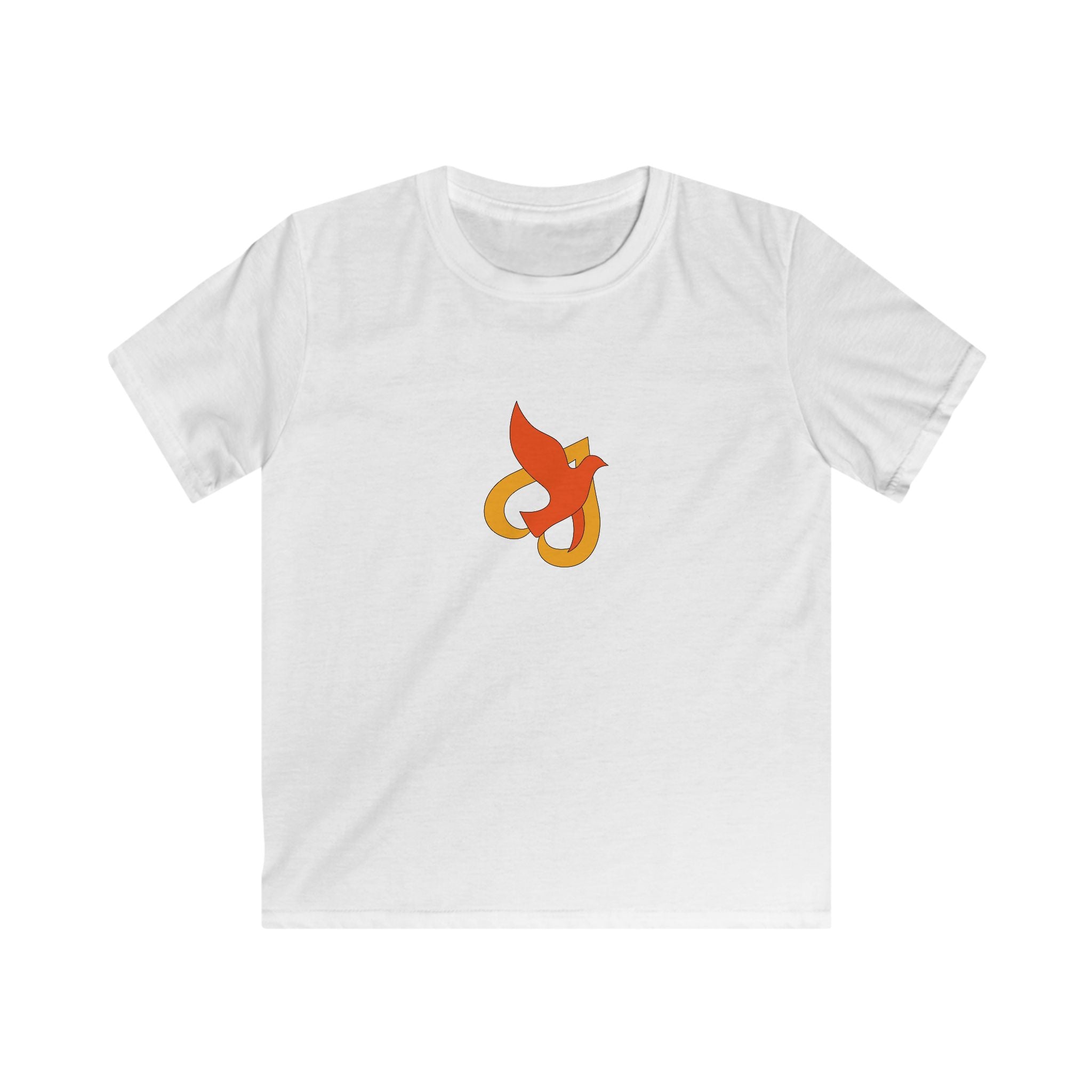 Kids T-Shirt -- Christian Theme -- Holy Spirit Dove Heart Flame